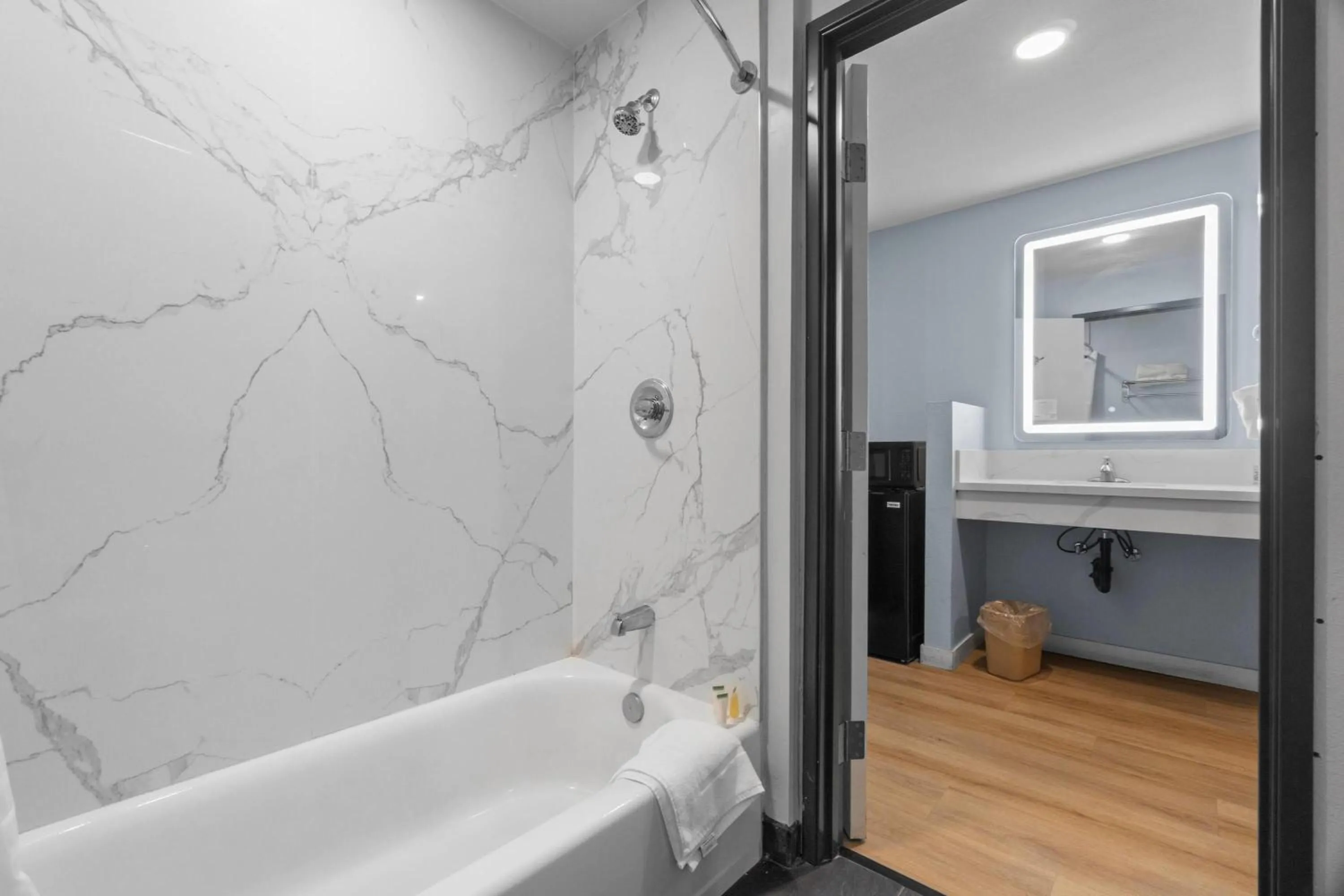 Bathroom in Travelodge by Wyndham Fairplex Pomona