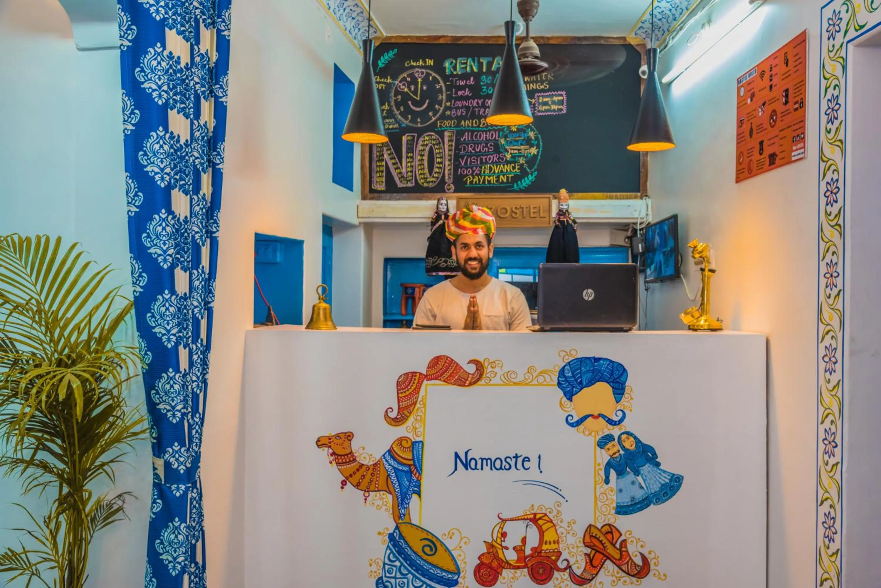 Lobby or reception in Zostel Jodhpur, Clock Tower