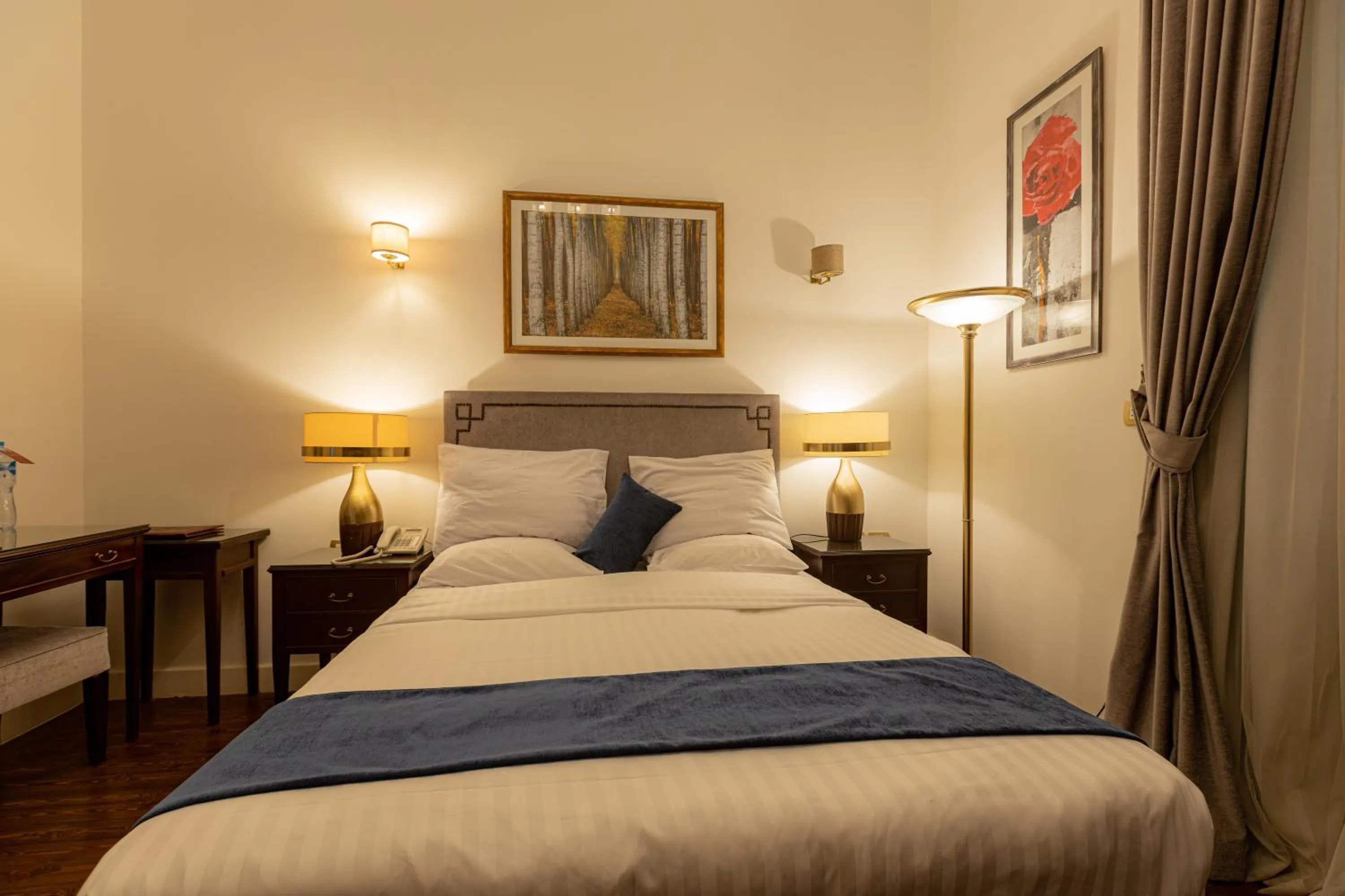 Bed in 1920s Boutique Hotel and Restaurants