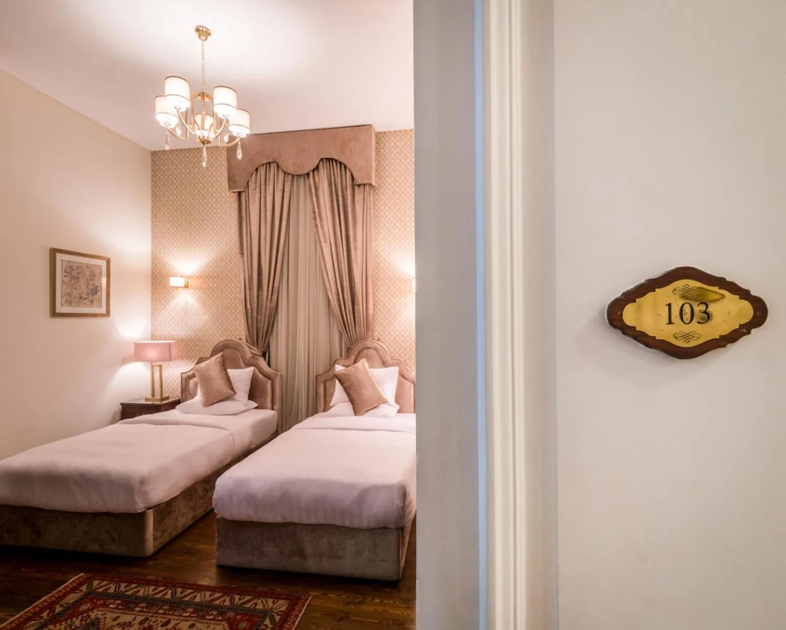 Bed in 1920s Boutique Hotel and Restaurants