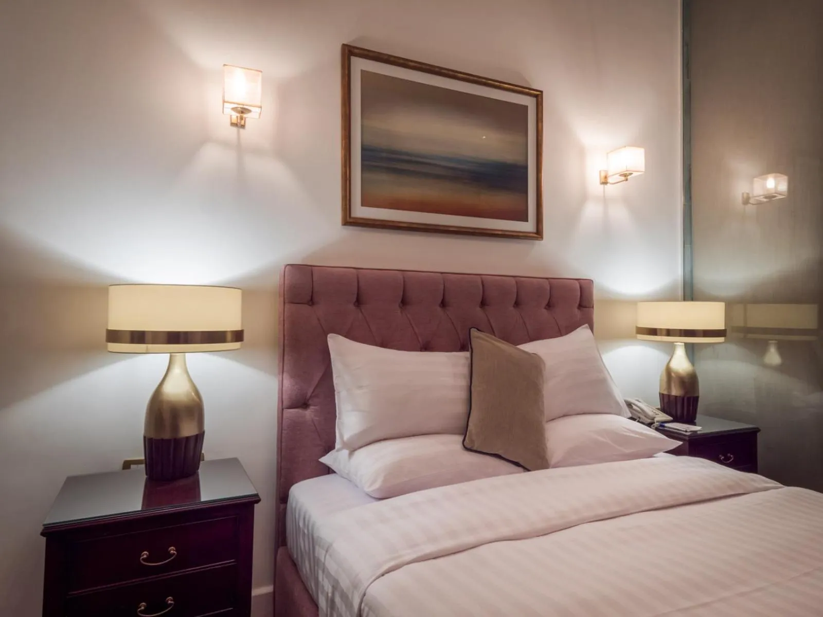 Bed in 1920s Boutique Hotel and Restaurants