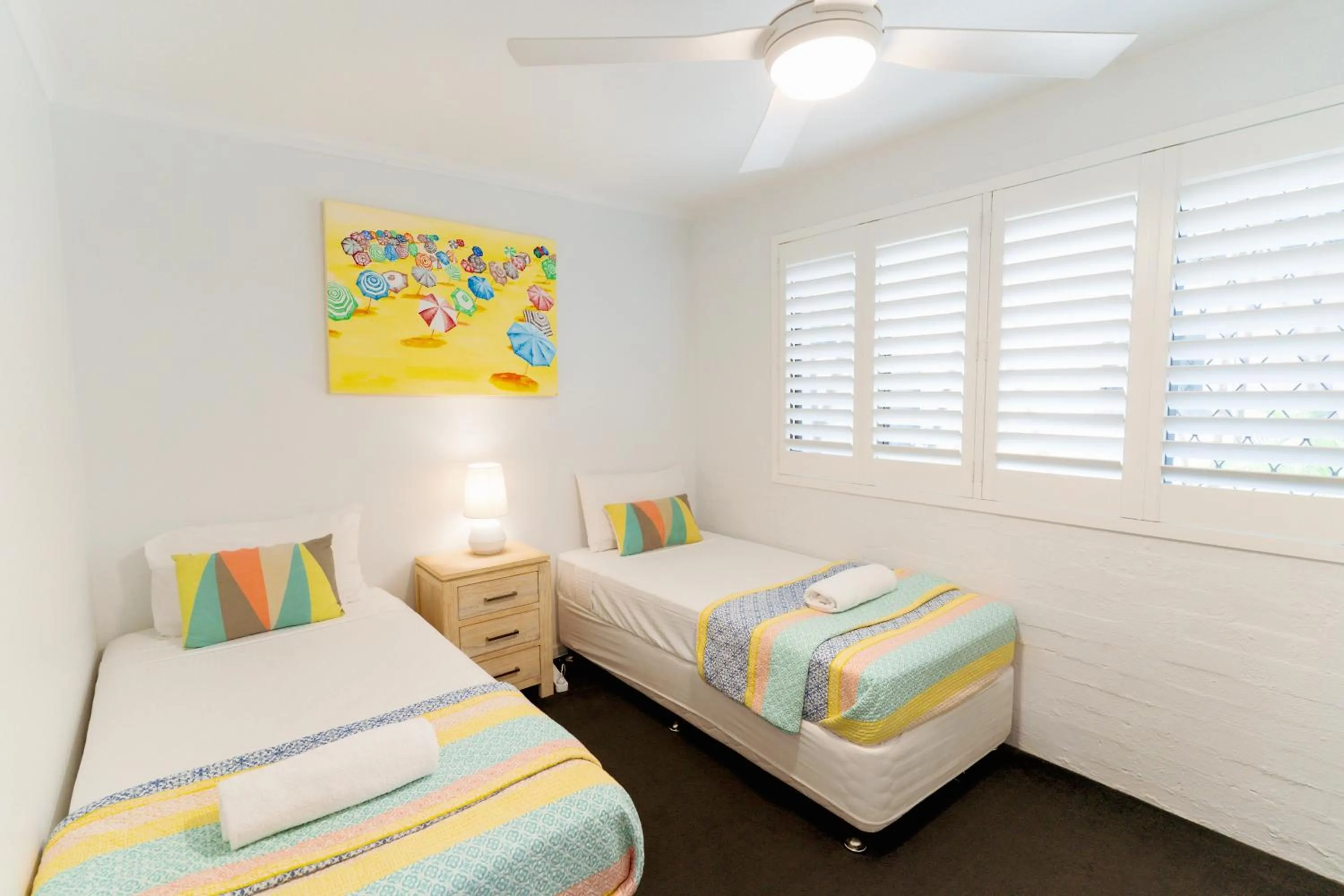 Bed in Myuna Holiday Apartments