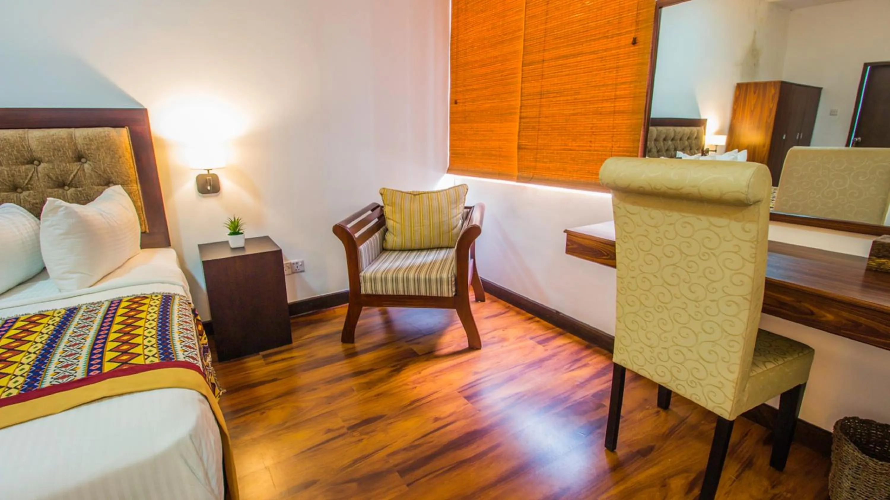 Decorative detail, Bed in Pearl Royal Hotel, Colombo