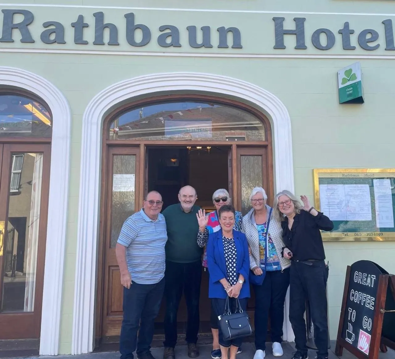 group of guests in Rathbaun Hotel