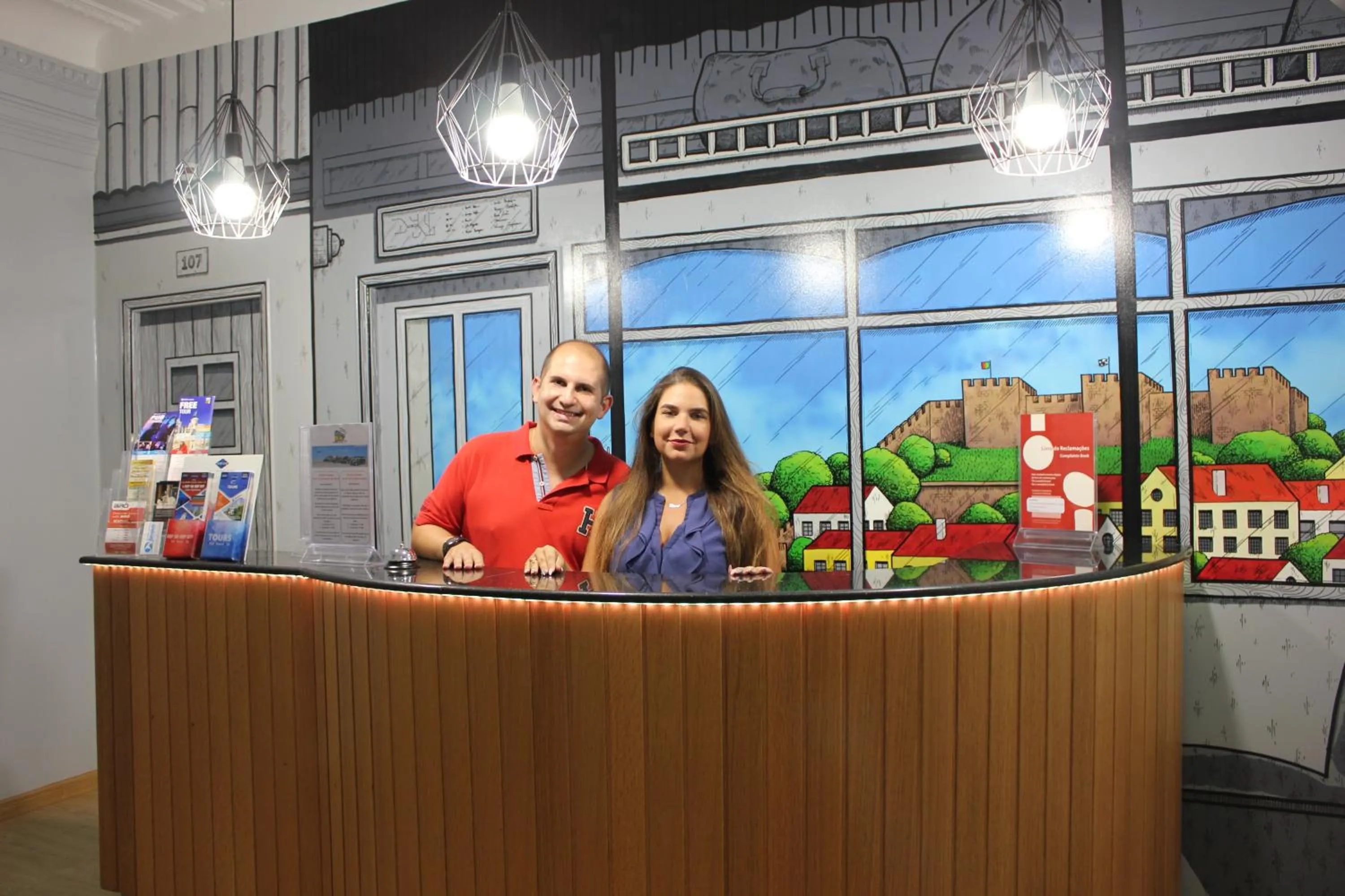 Lobby or reception in O Elétrico Guesthouse