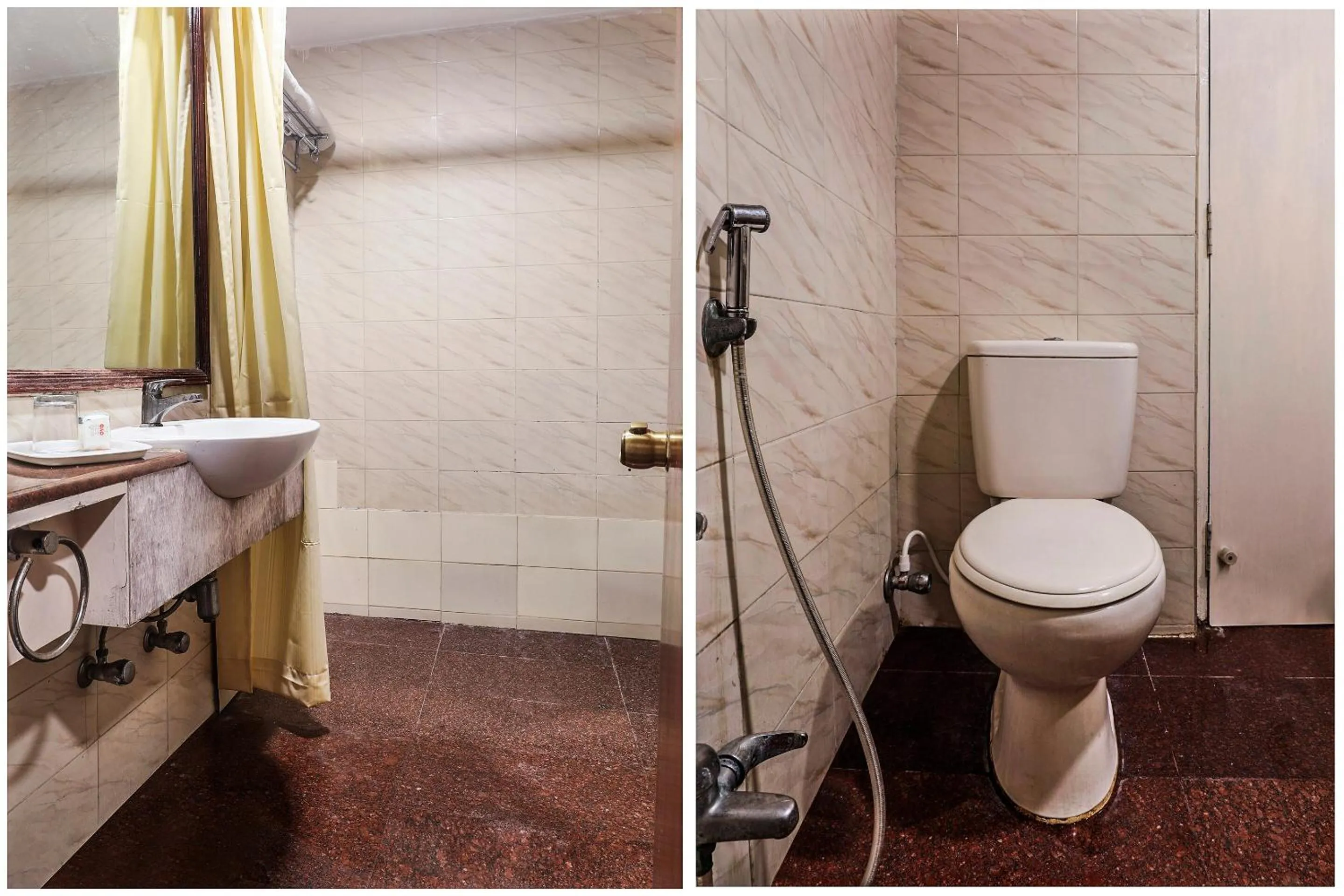 Bathroom in Hotel O Athithi Inn Near Hyderabad Central