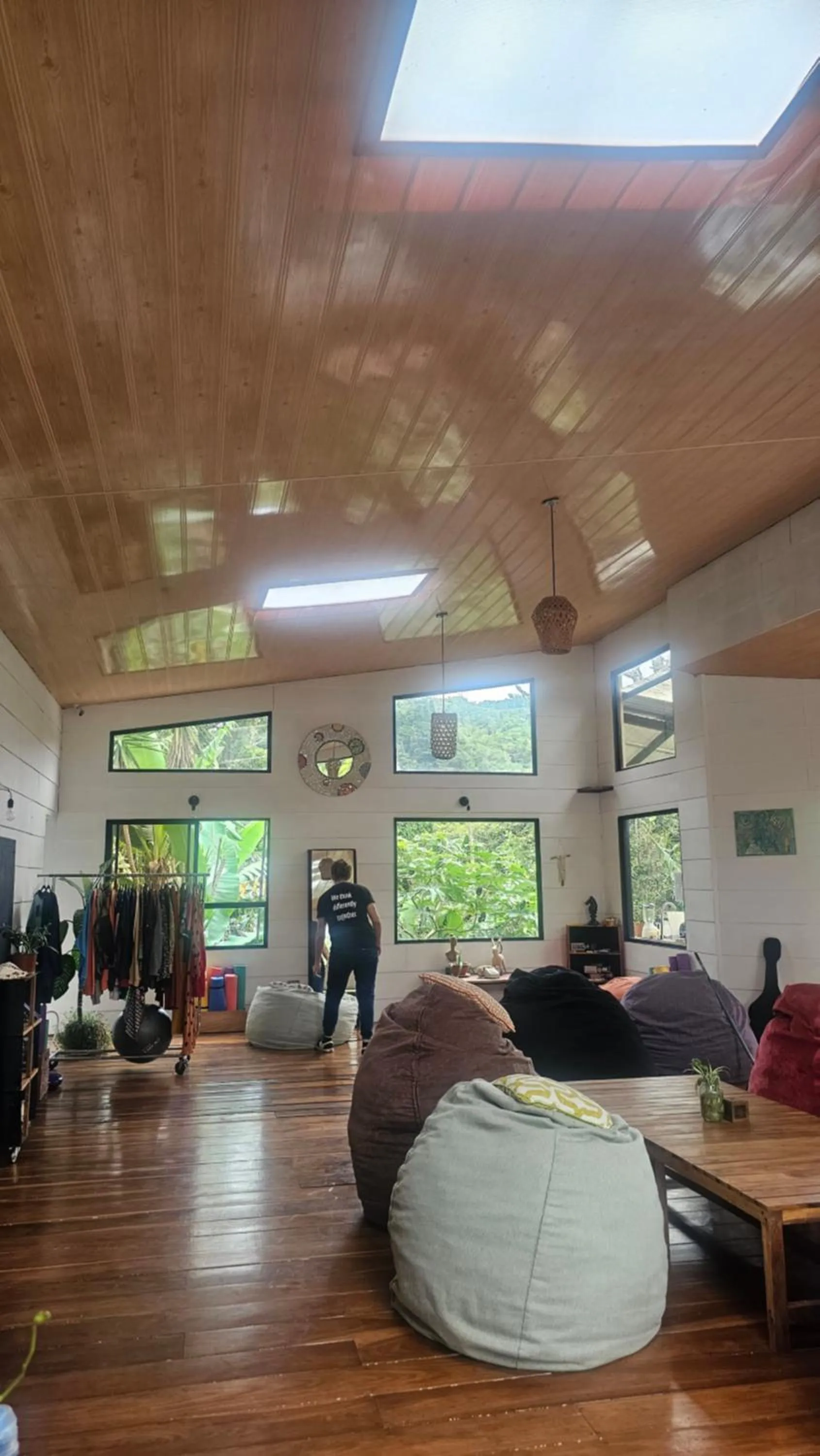 Living room in OutBox Inn