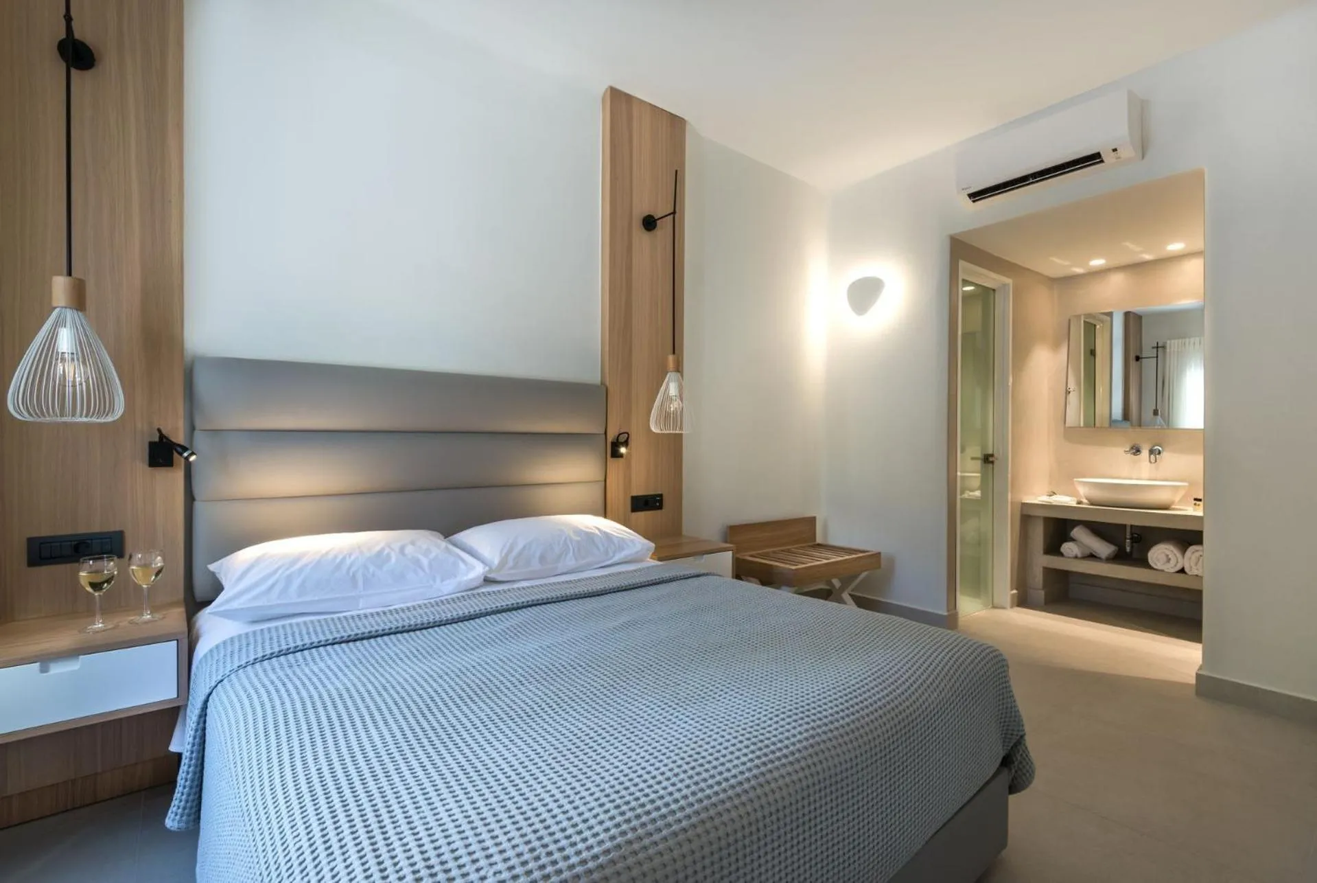 Bedroom, Bed in Strogili Hotel - Adults Only