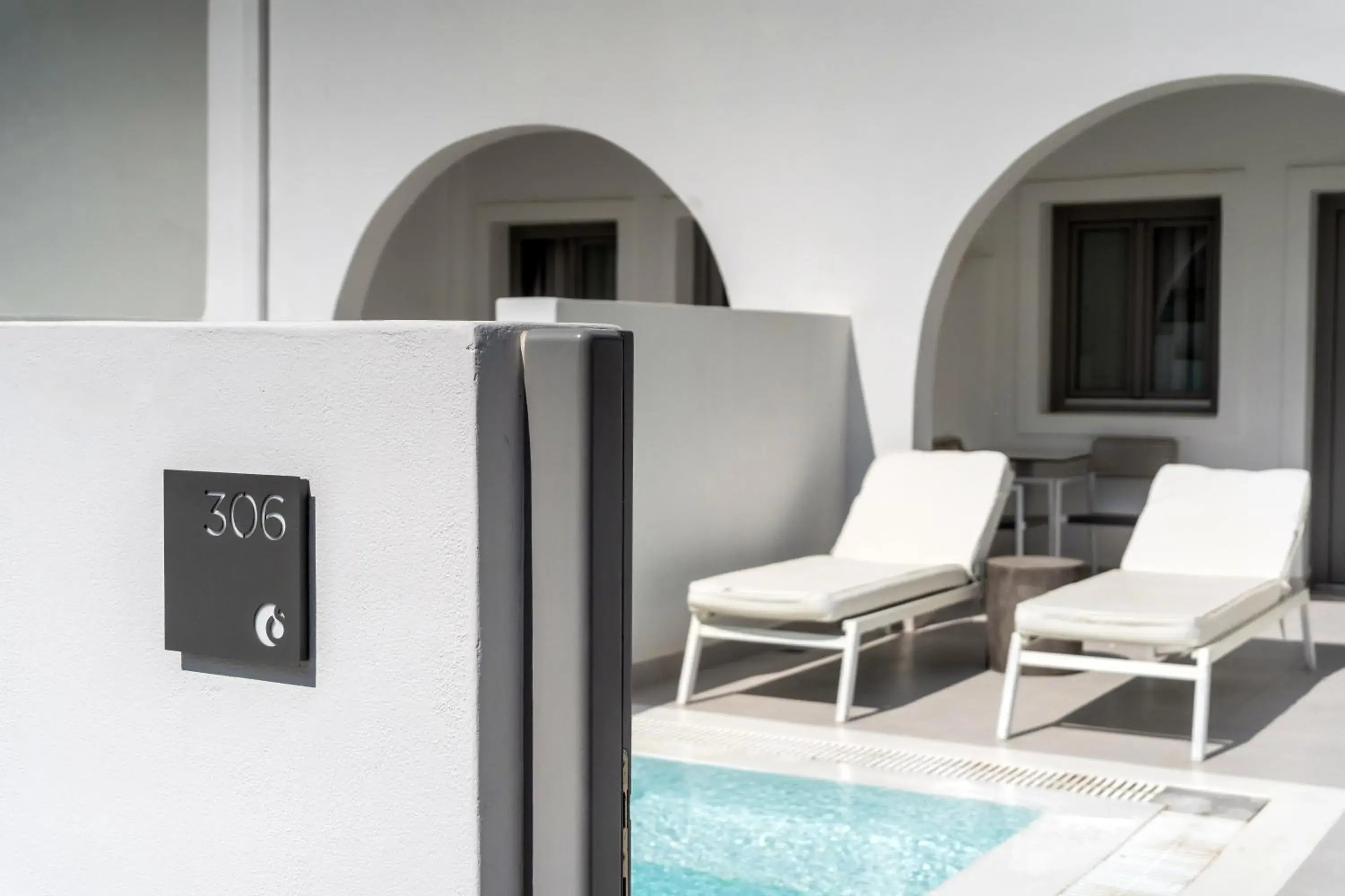 Pool view in Strogili Hotel - Adults Only Pool view in Strogili Hotel - Adults Only