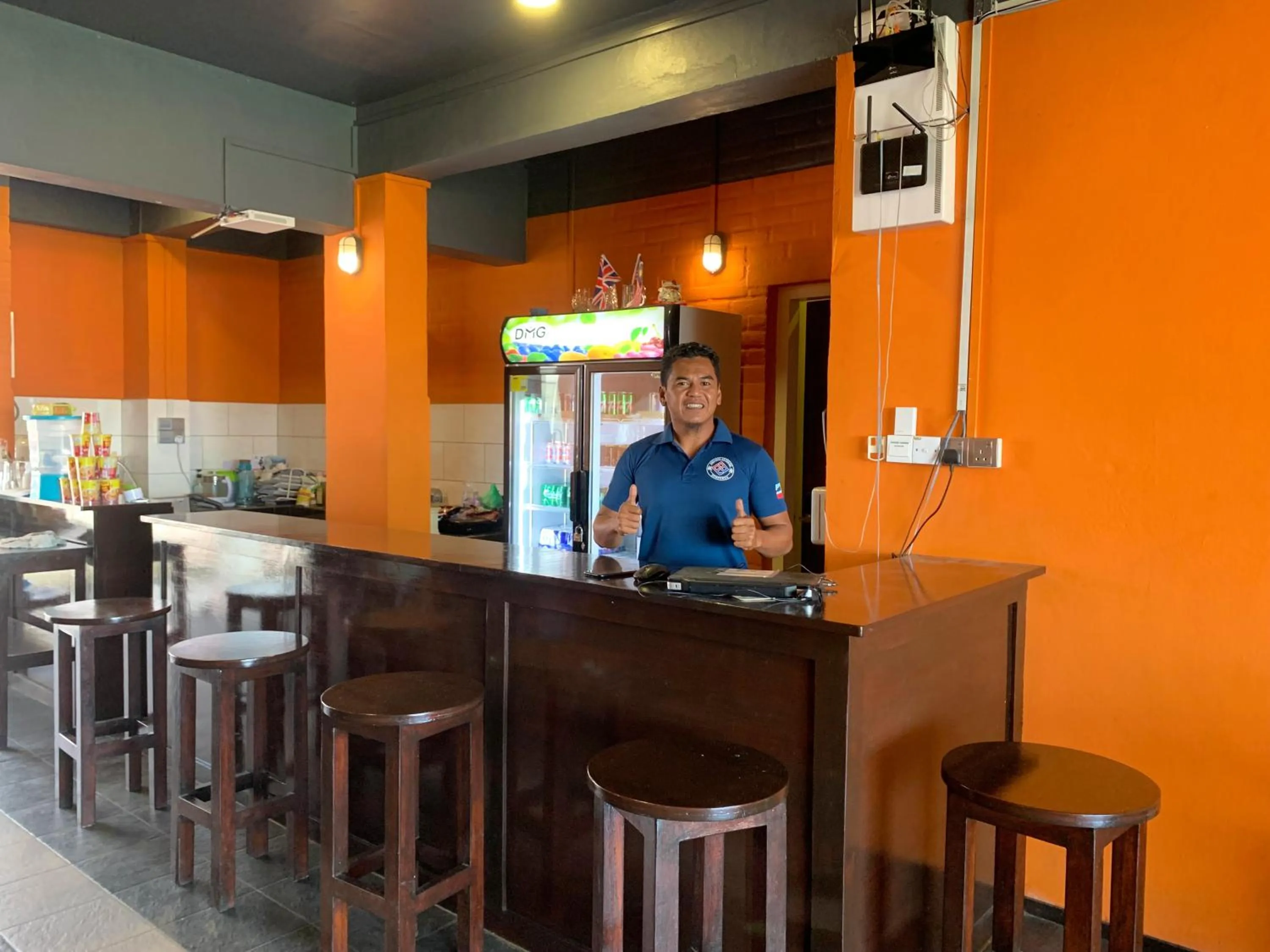 Lobby or reception in AE Semporna Guesthouse 极潜旅店