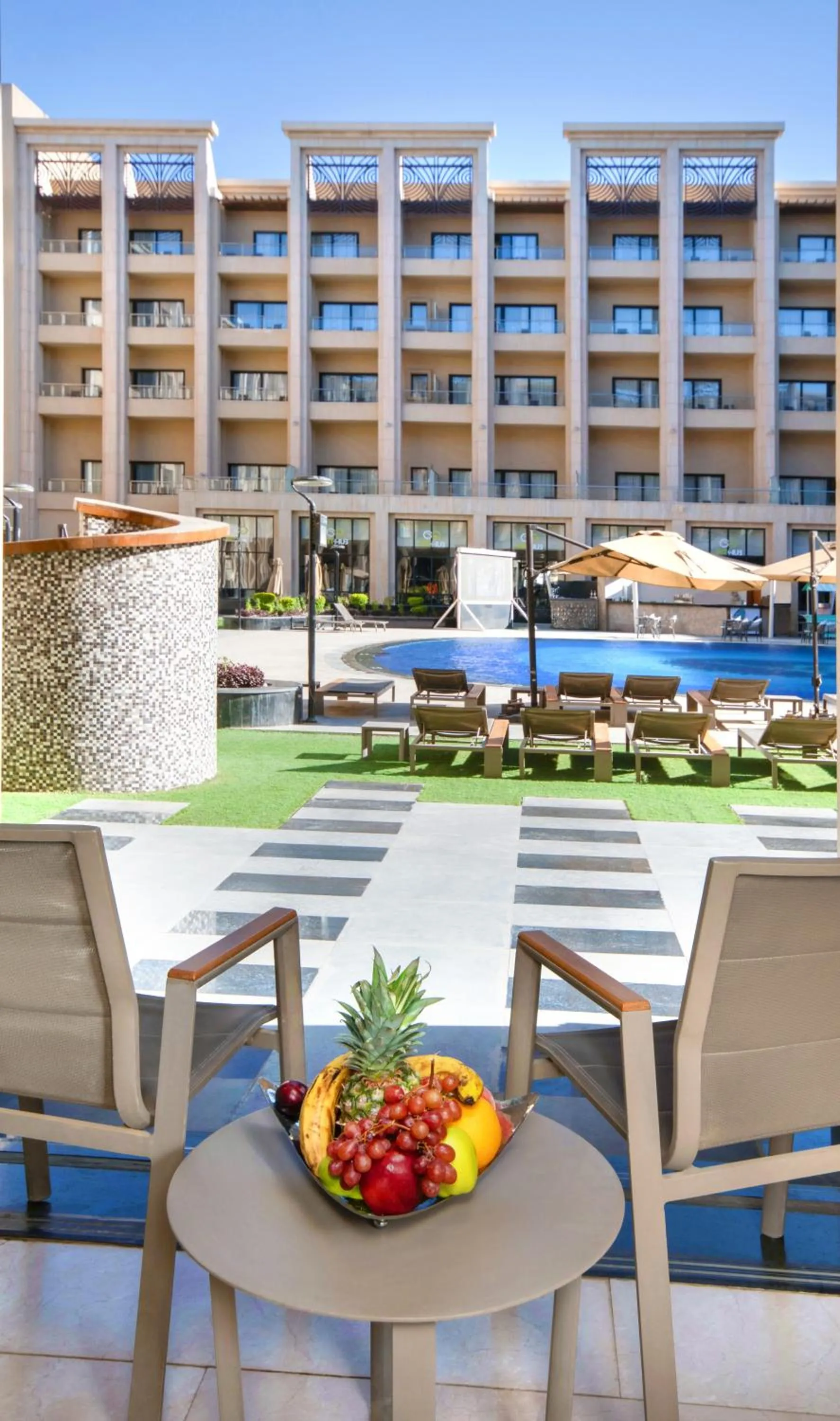 Pool view in Triumph Luxury Hotel