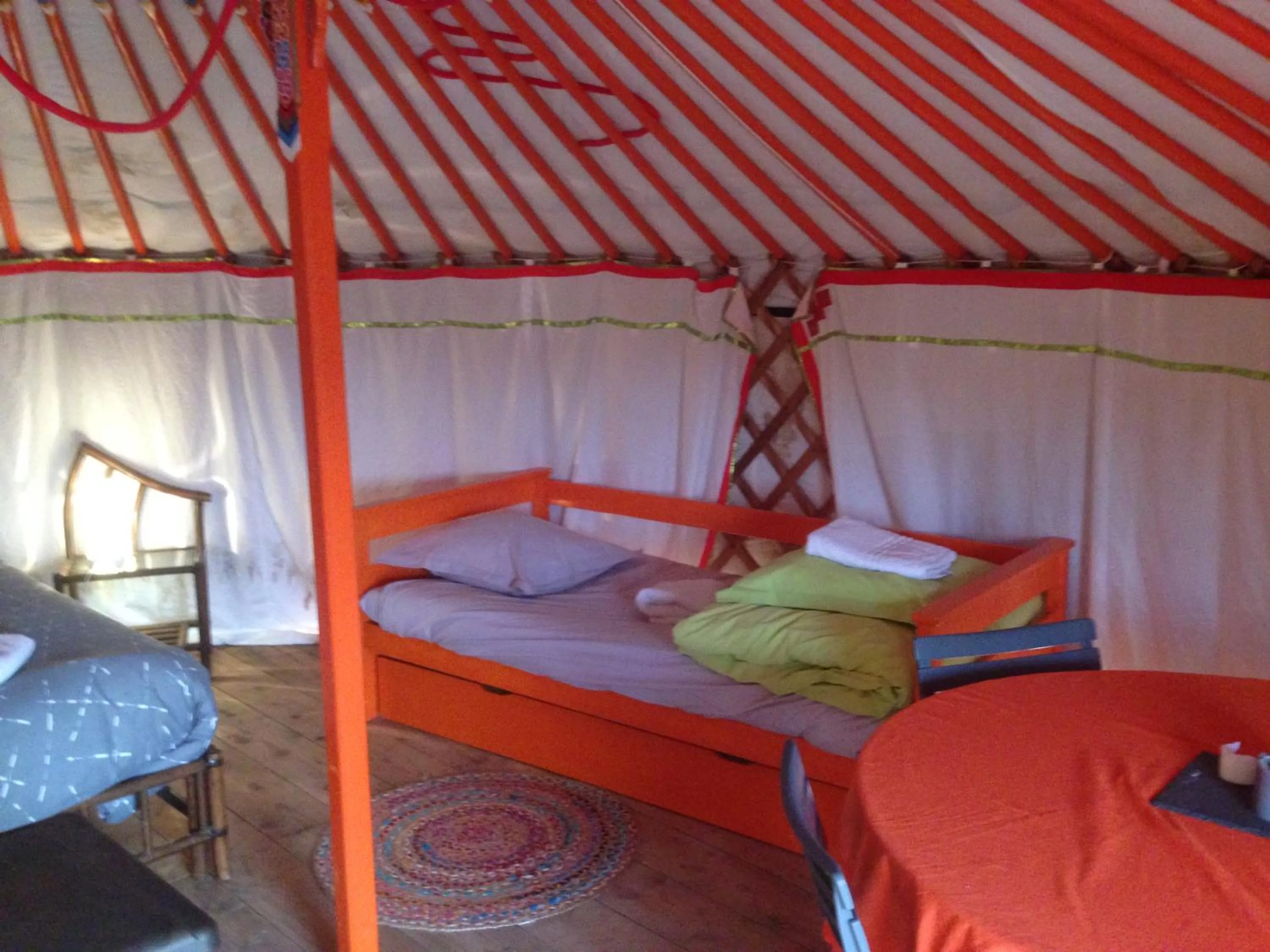 Bedroom, Bed in Yourte Mongole