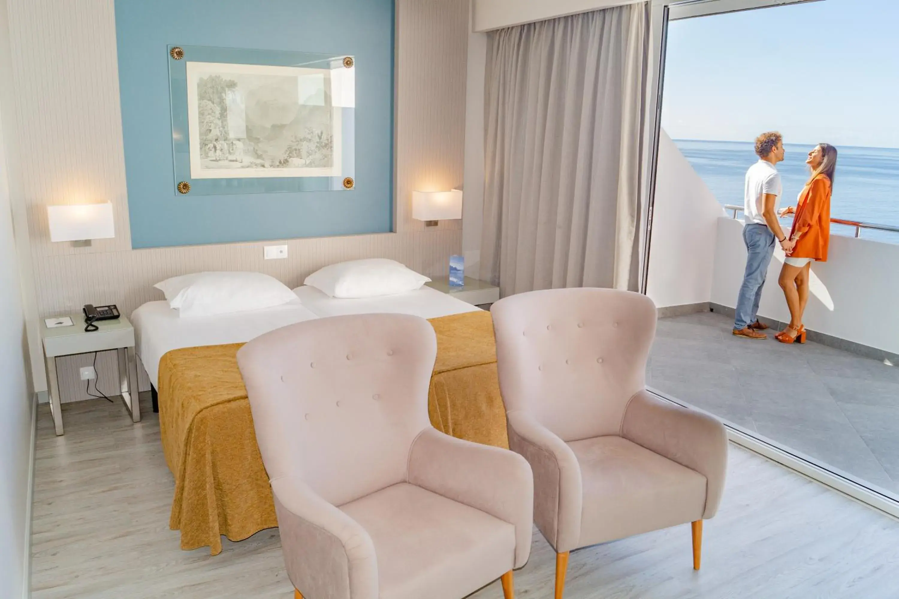 Deluxe Double or Twin Room with Ocean View in Hotel Orca Praia - Adults Only Deluxe Double or Twin Room with Ocean View in Hotel Orca Praia - Adults Only