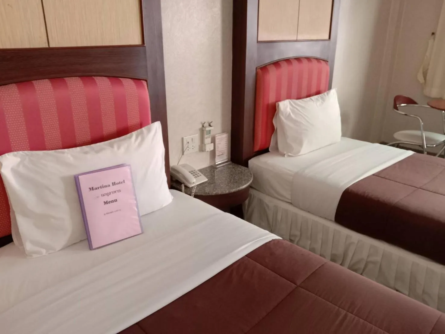 Bed in Martina Hotel Surin