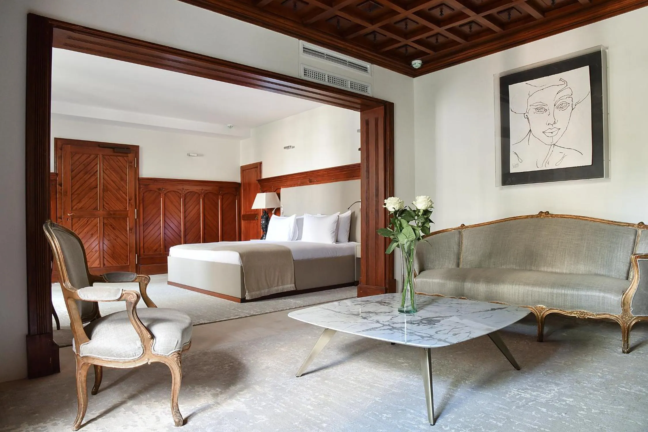 Seating area, Bed in Palacio Can Marqués by Puro