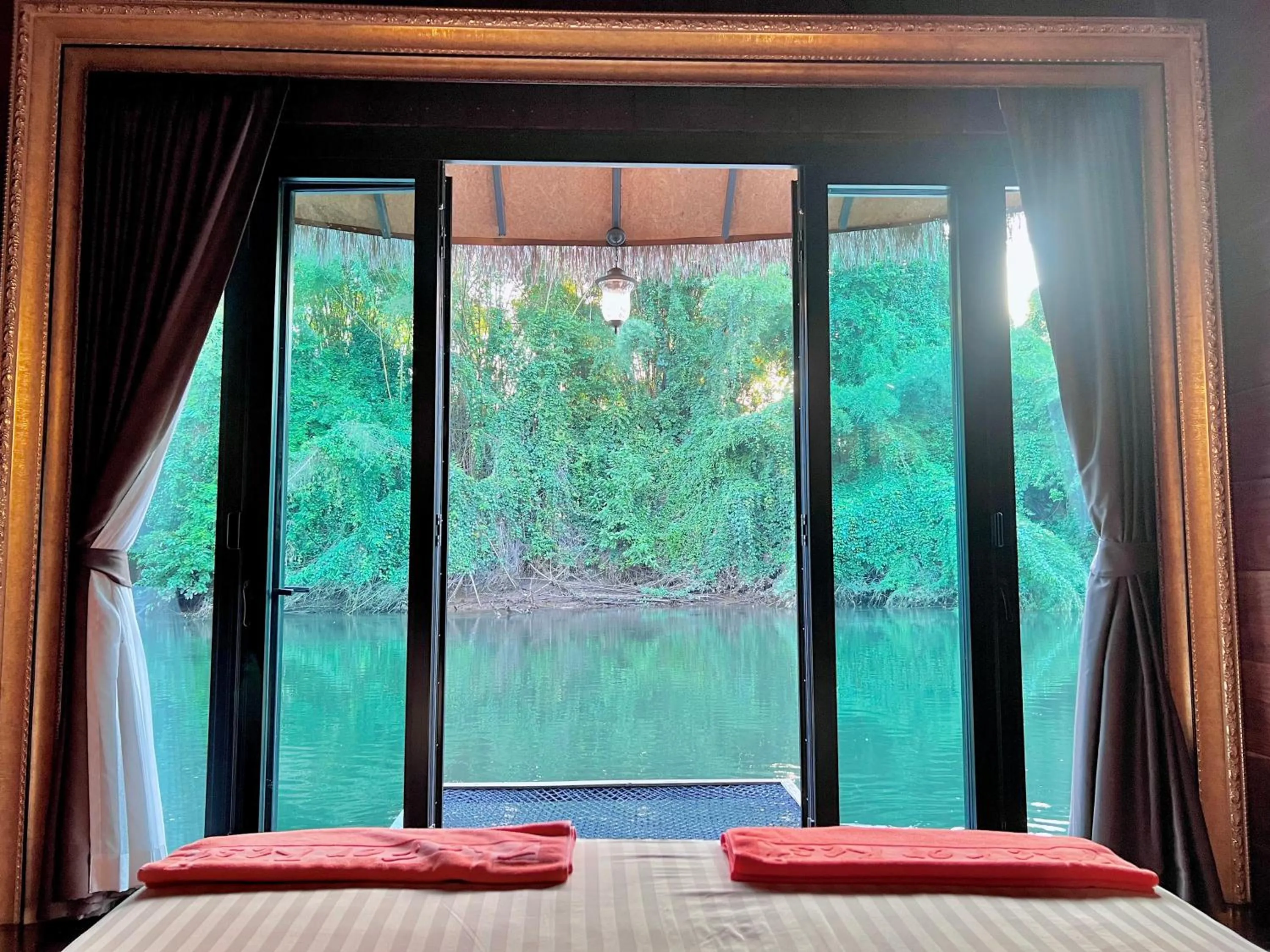 River view, Bed in The For Rest Resort