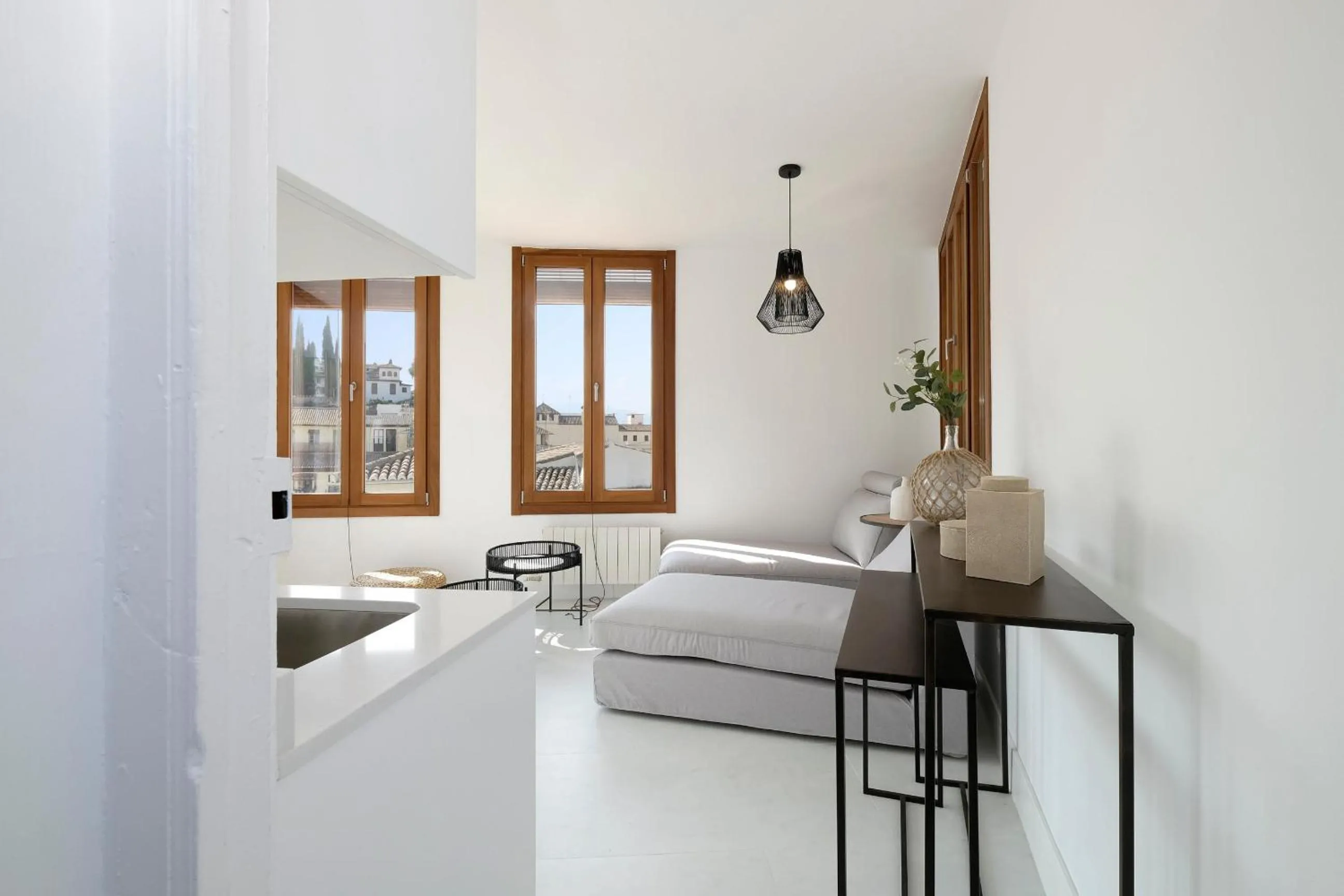 Living room, Bed in tuGuest Placeta de San Gil Apartments