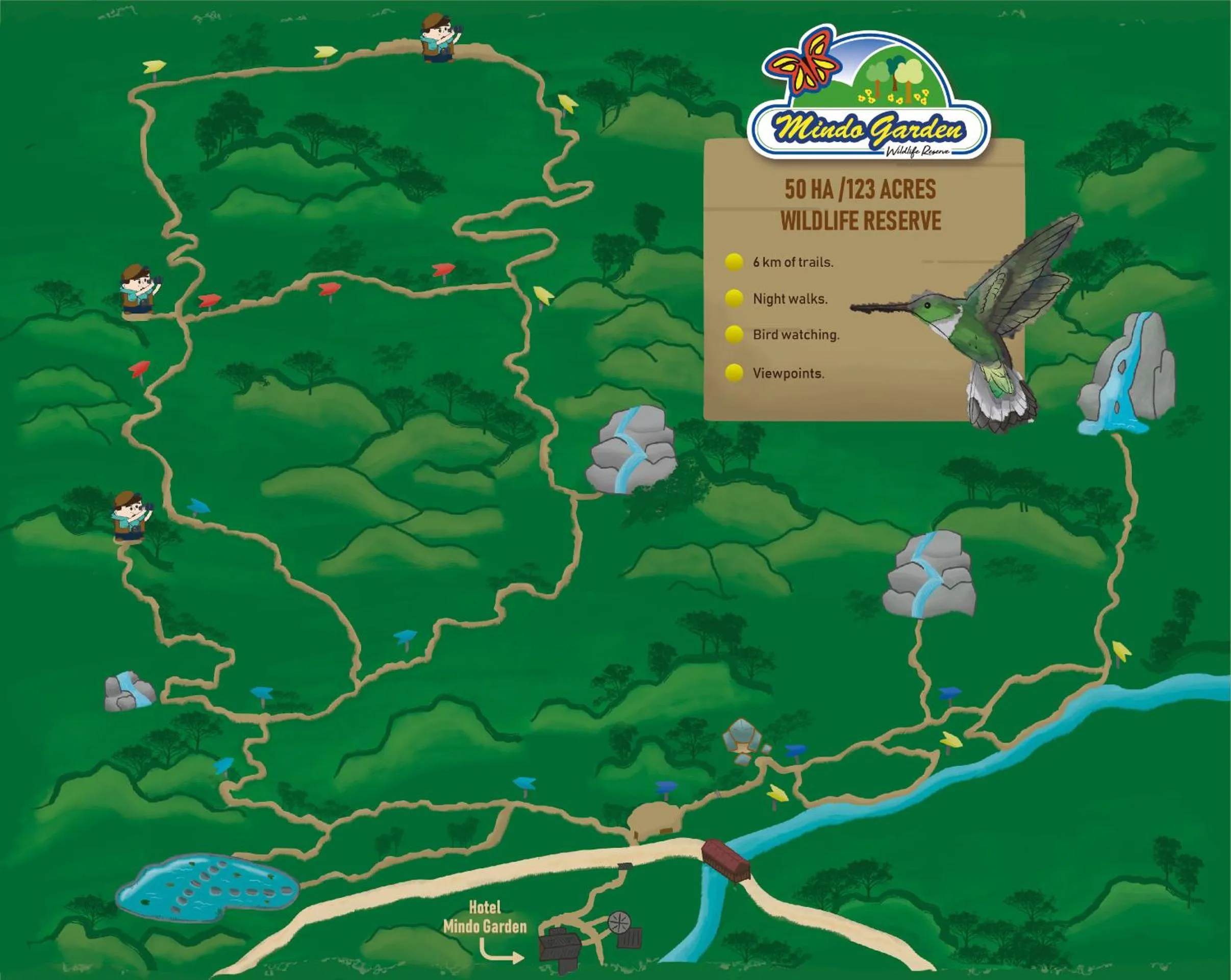 Property logo or sign in Mindo Garden Lodge and Wildlife Reserve