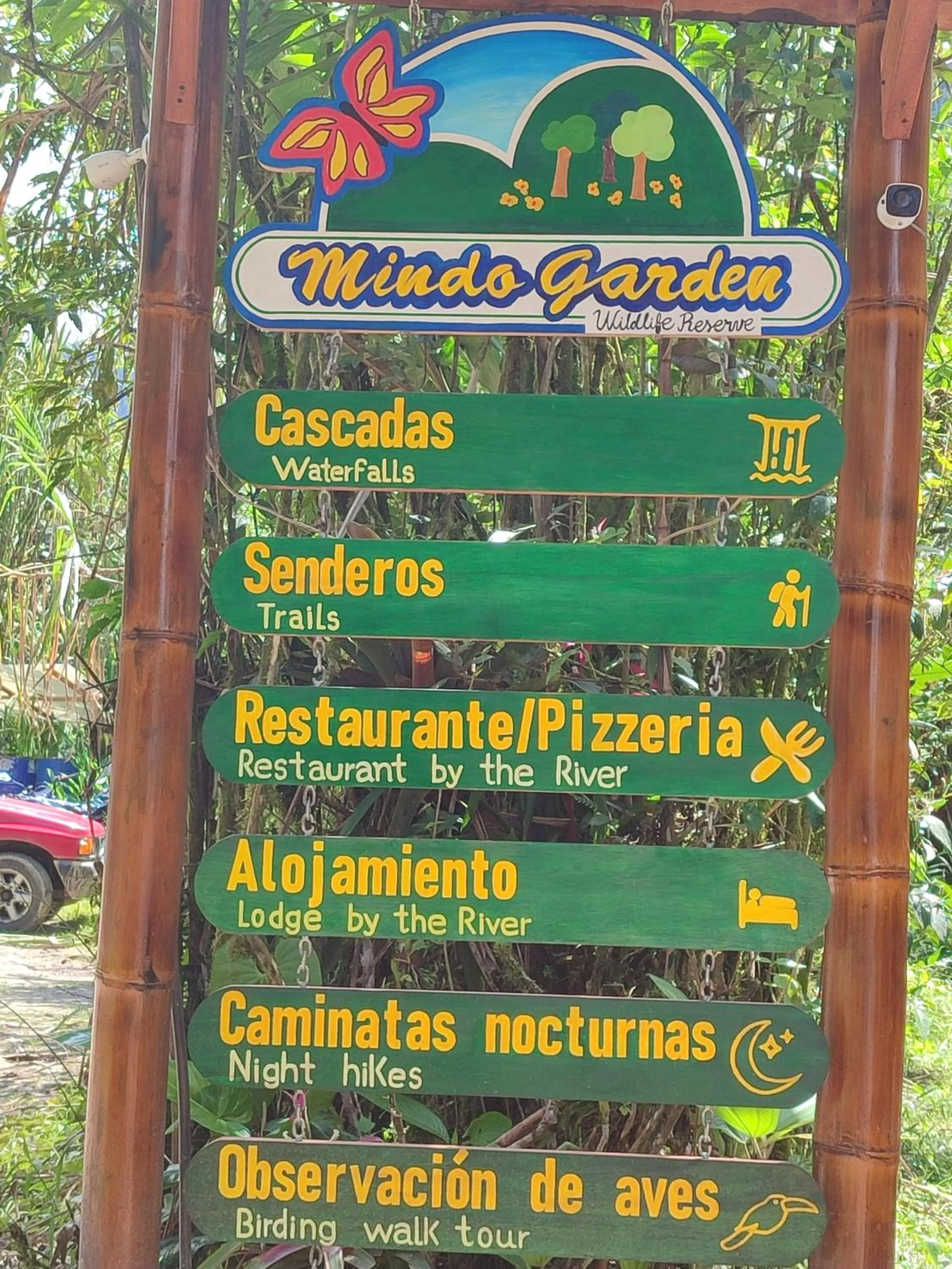 Property logo or sign in Mindo Garden Lodge and Wildlife Reserve