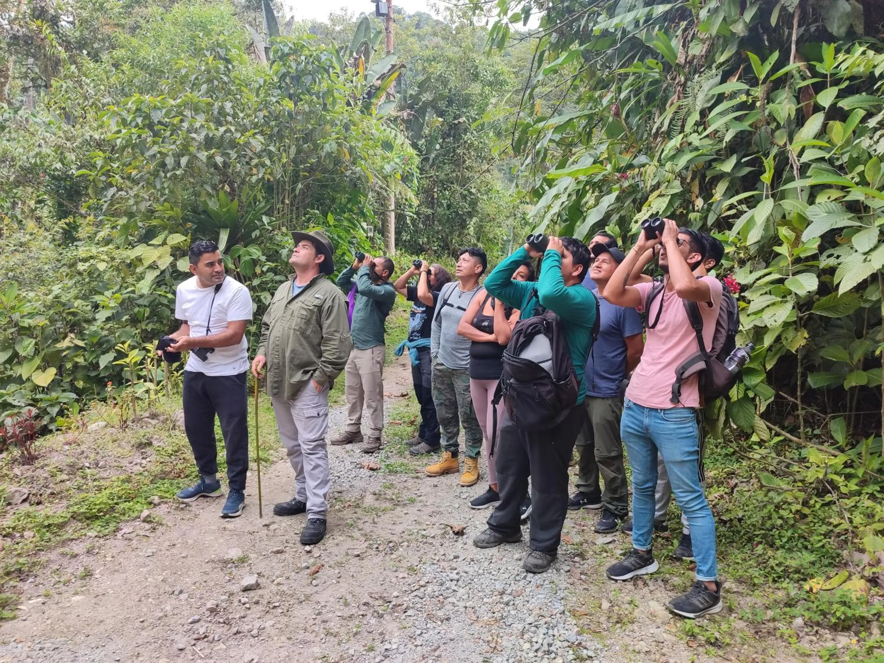 group of guests in Mindo Garden Lodge and Wildlife Reserve