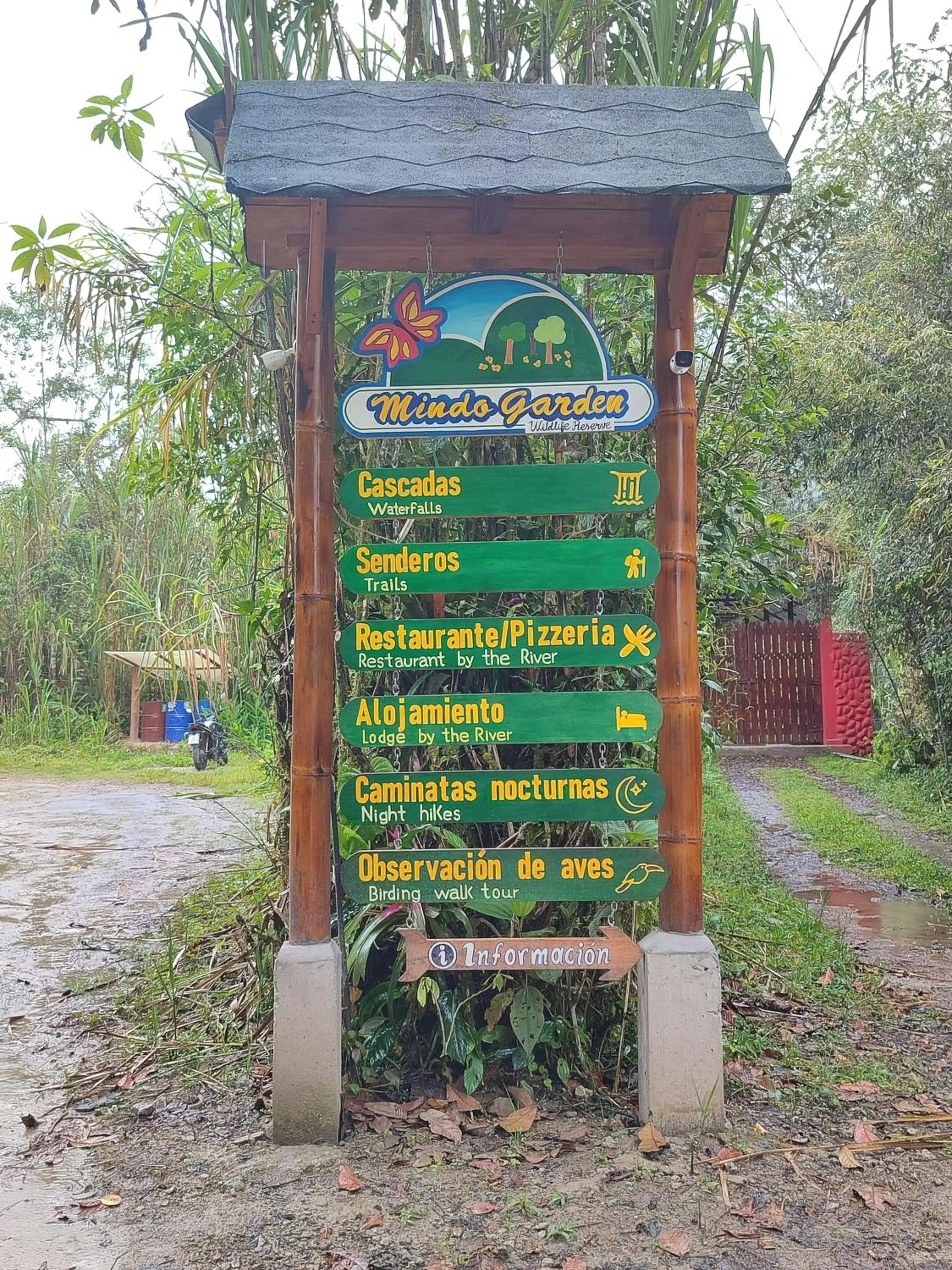Property logo or sign in Mindo Garden Lodge and Wildlife Reserve