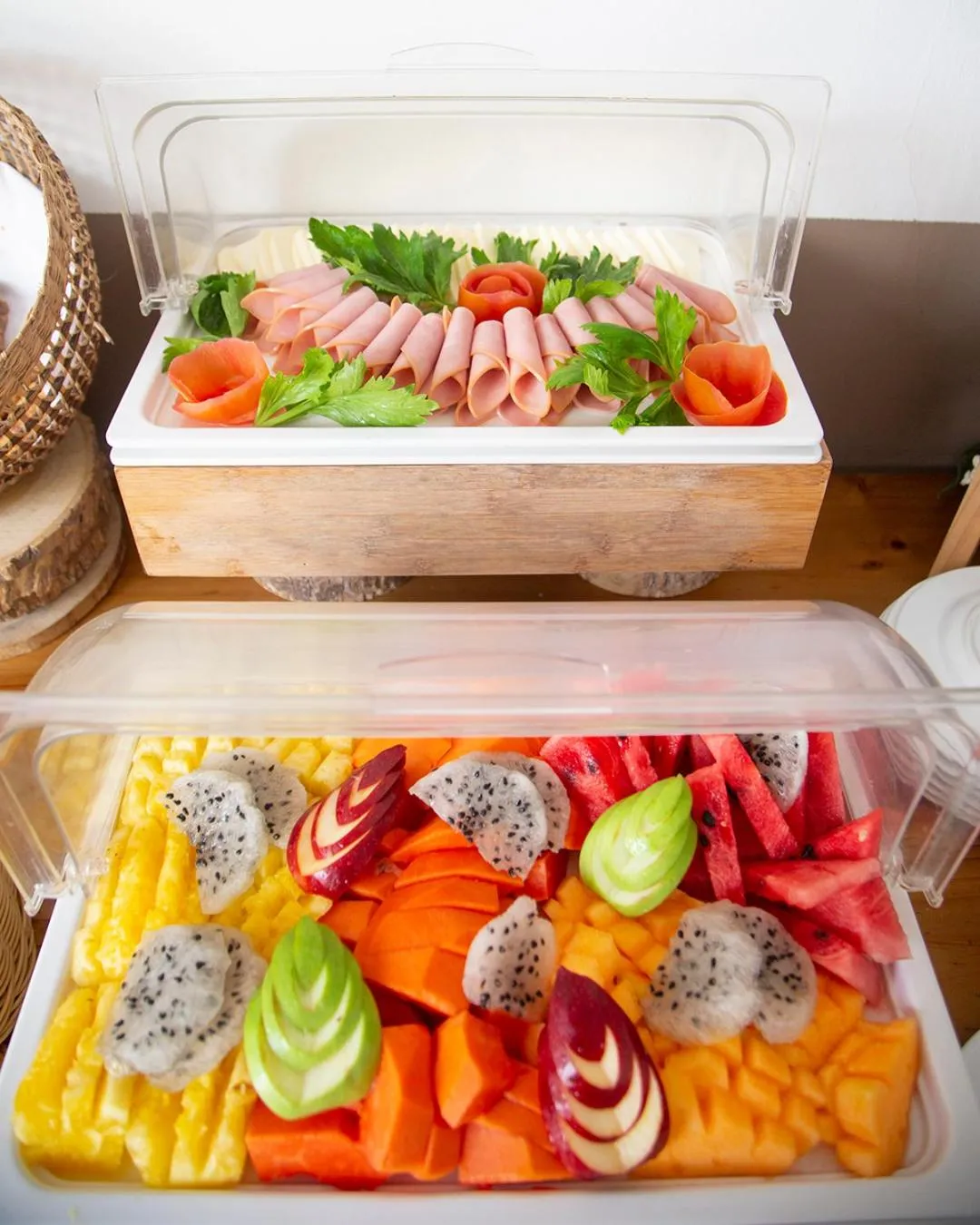 Buffet breakfast in Delirio Hotel