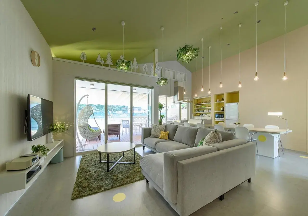 Living room in Holiday House Green Garden Living room in Holiday House Green Garden