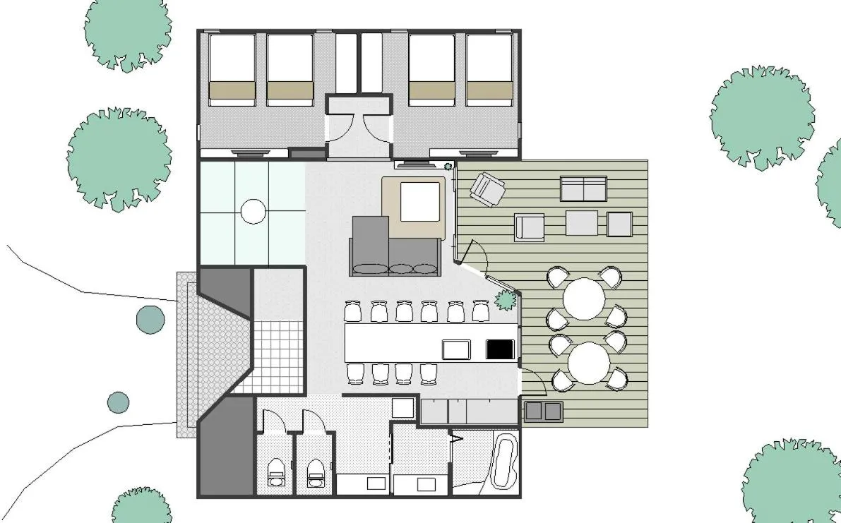 Three-Bedroom Villa in Holiday House Green Garden