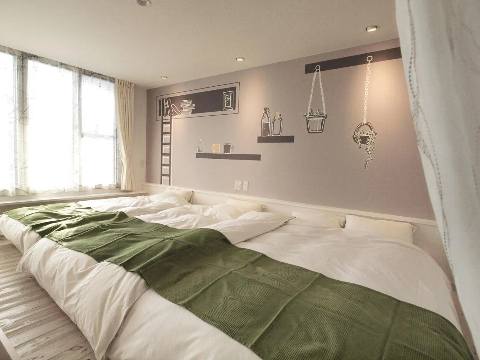 Bed in Holiday House Green Garden