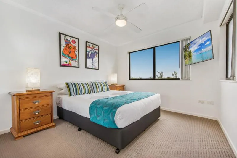 Bed in San Marino by the Sea Apartments