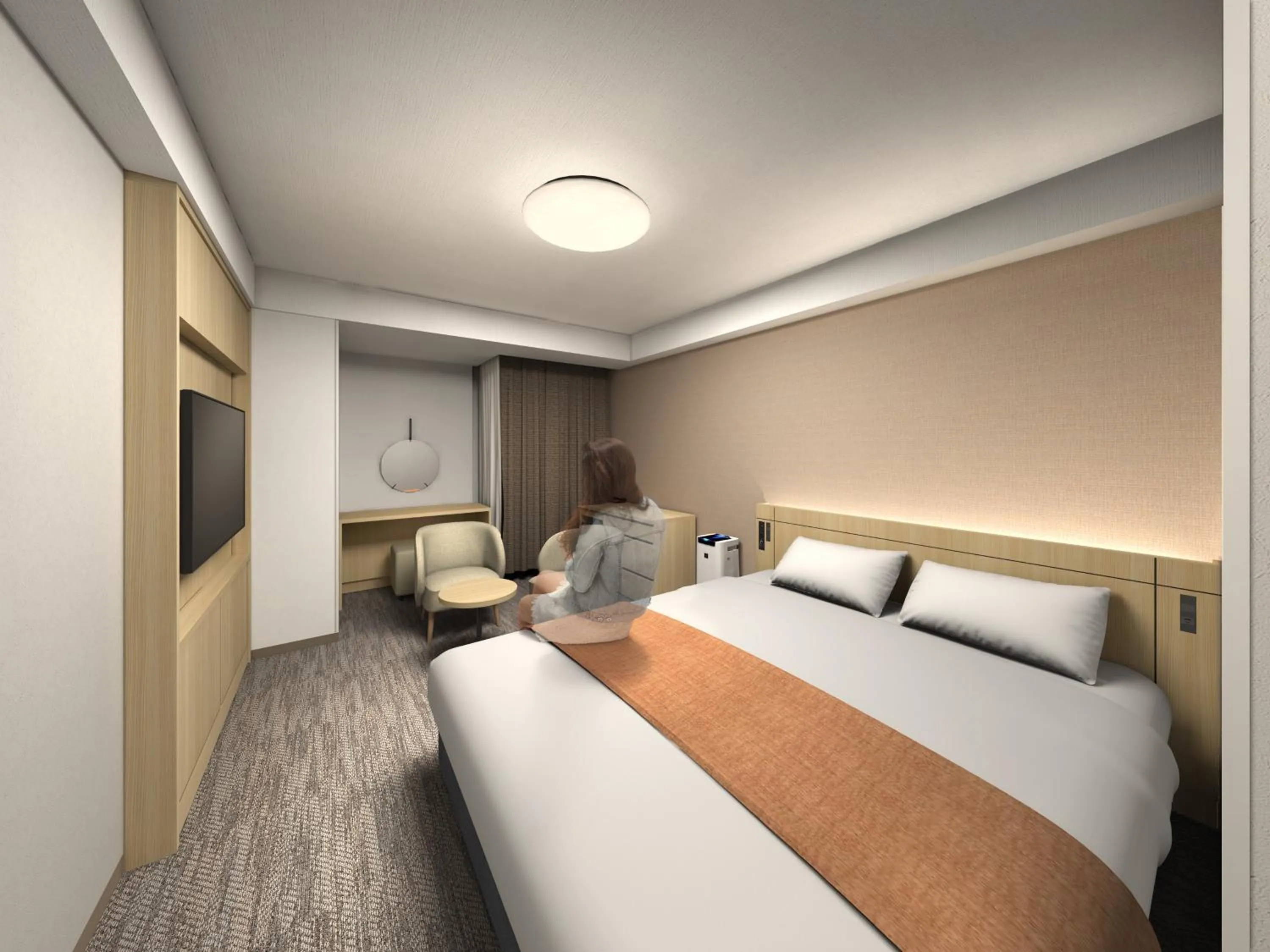 Bed in Daiwa Roynet Hotel Kyoto Shijo Karasuma