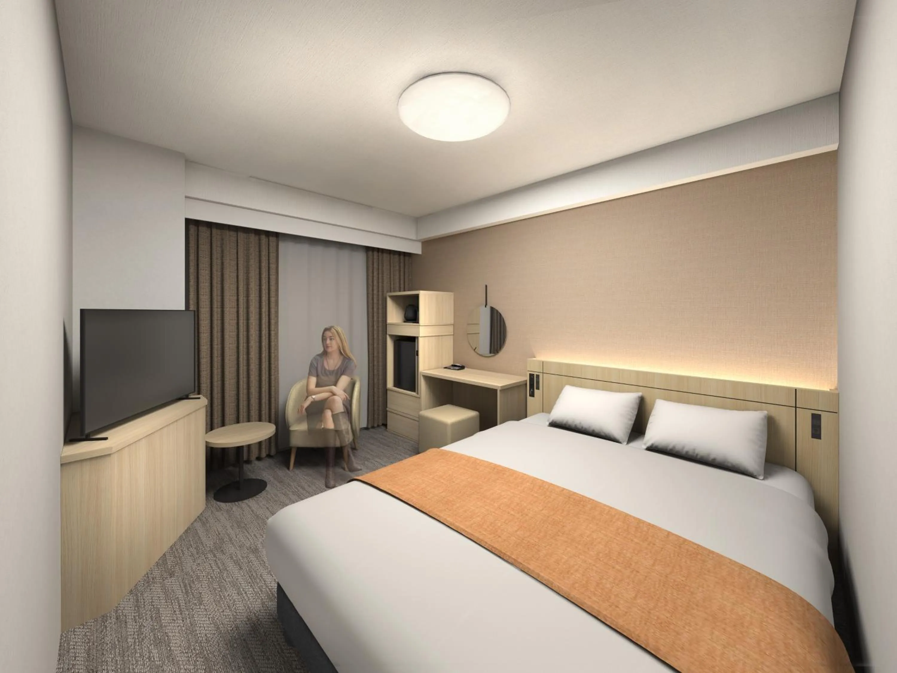 Bed in Daiwa Roynet Hotel Kyoto Shijo Karasuma