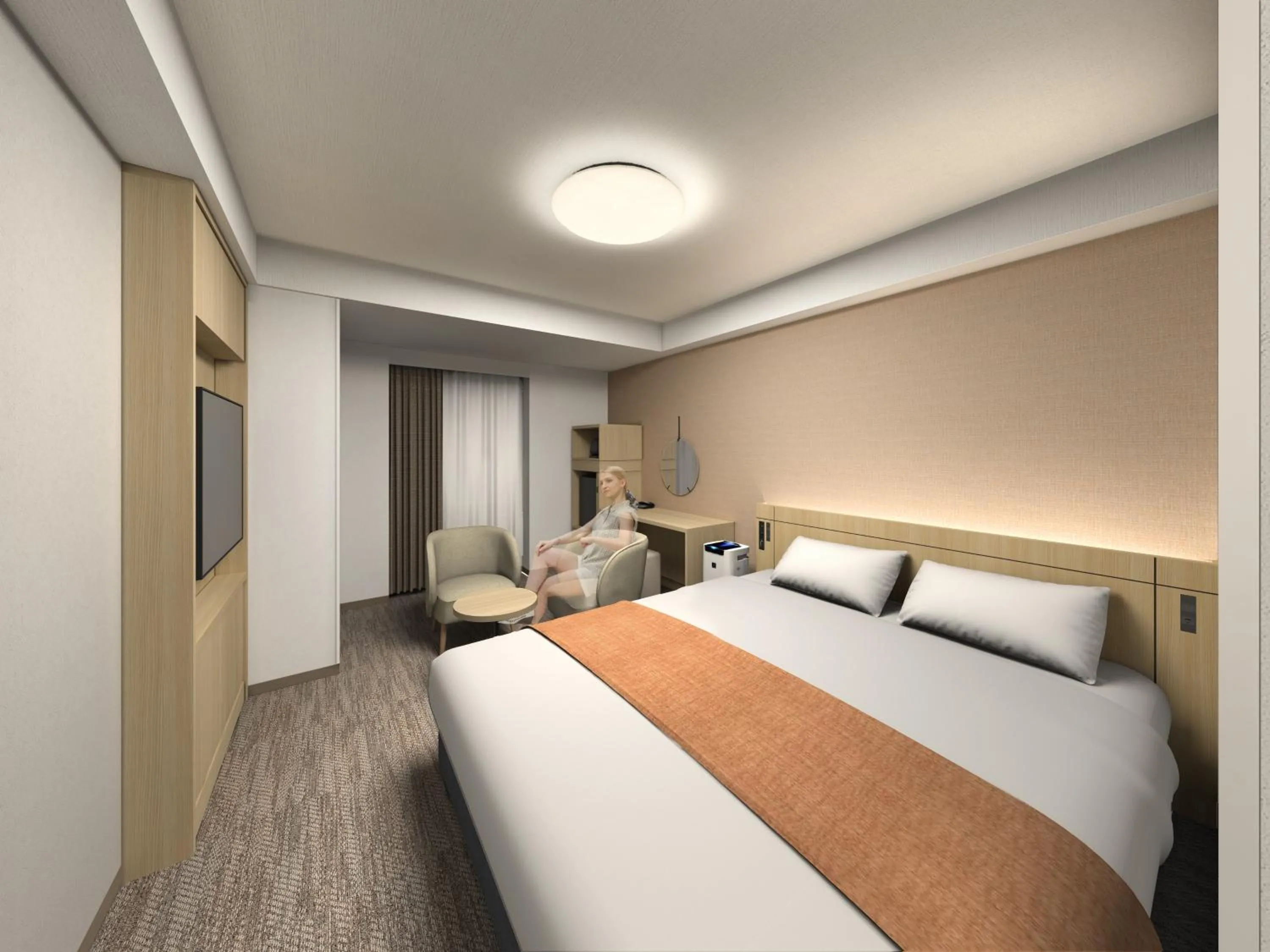 Bed in Daiwa Roynet Hotel Kyoto Shijo Karasuma