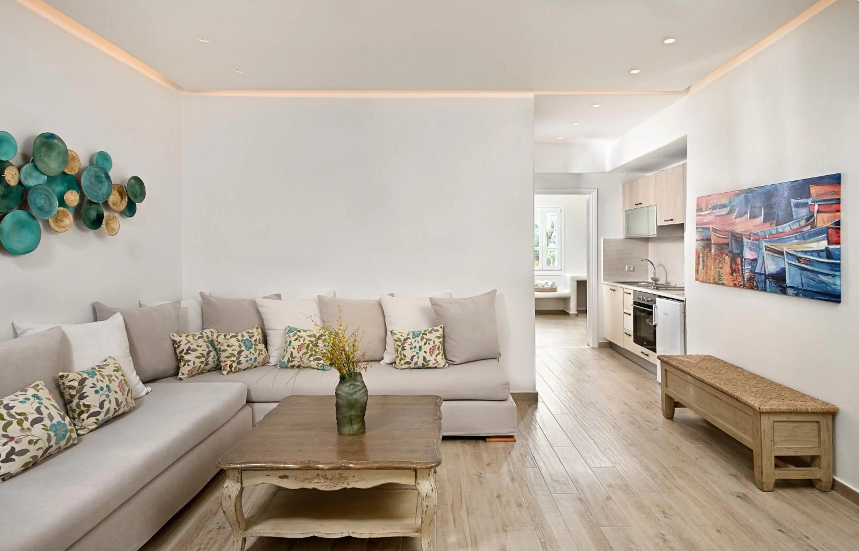 Living room in Erato Hotel Mykonos