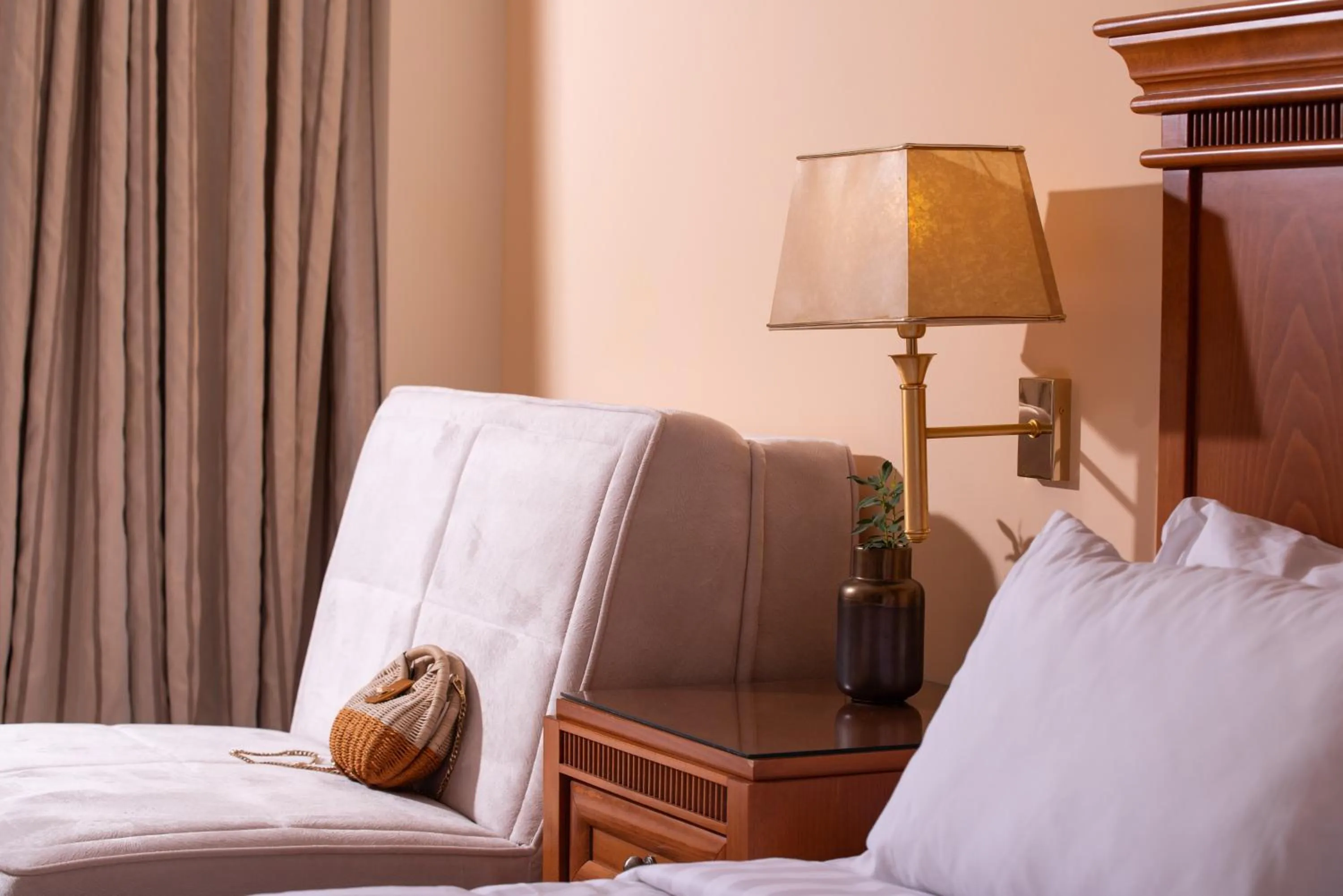 Decorative detail, Bed in Avalon Palace Hotel