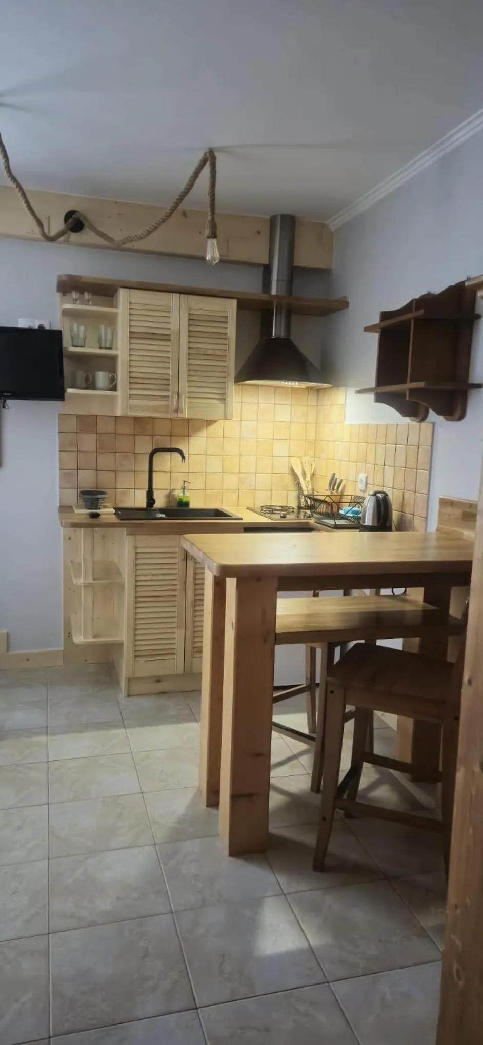 Kitchen or kitchenette in Aparthotel Pod Nosalem