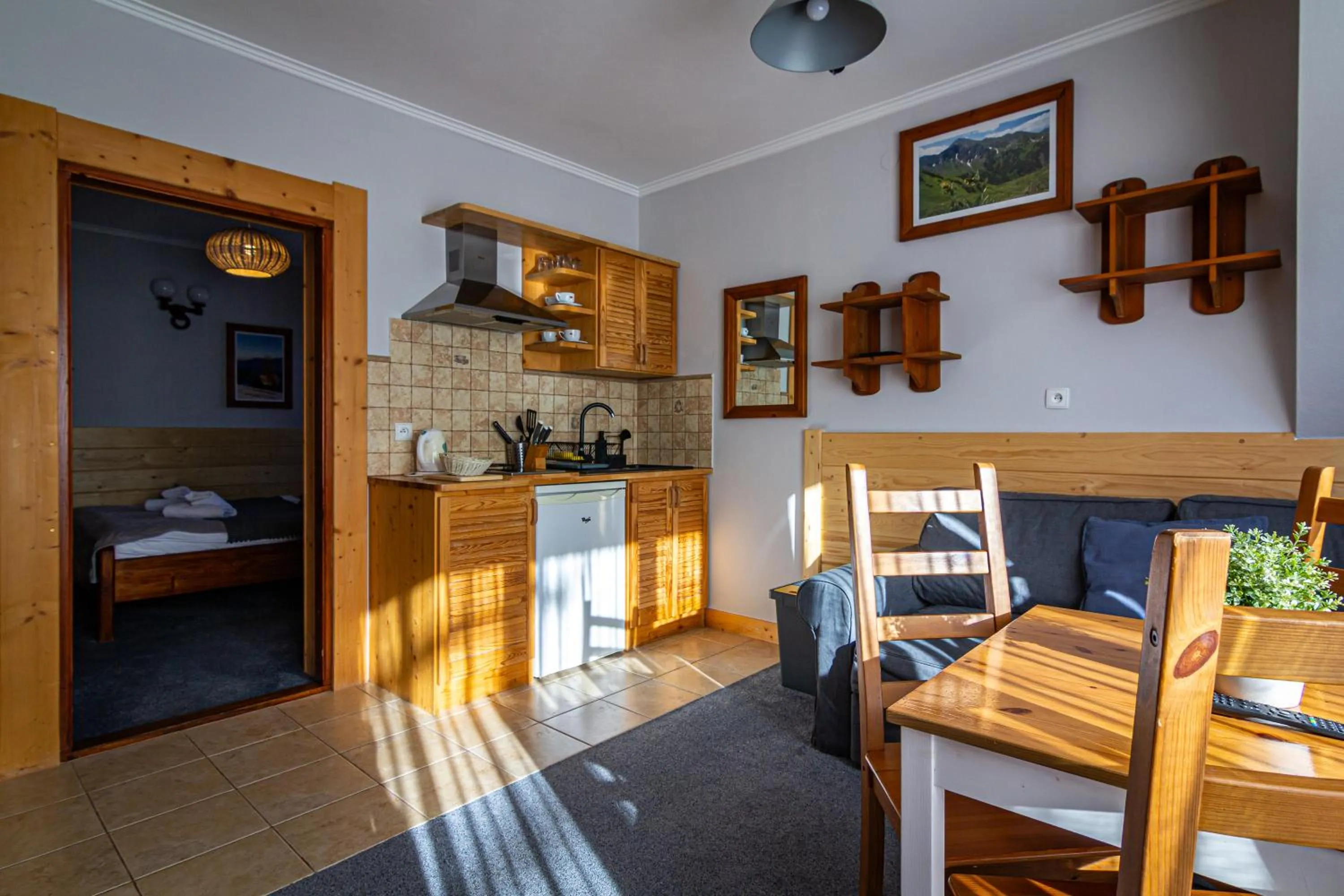 Kitchen or kitchenette in Aparthotel Pod Nosalem