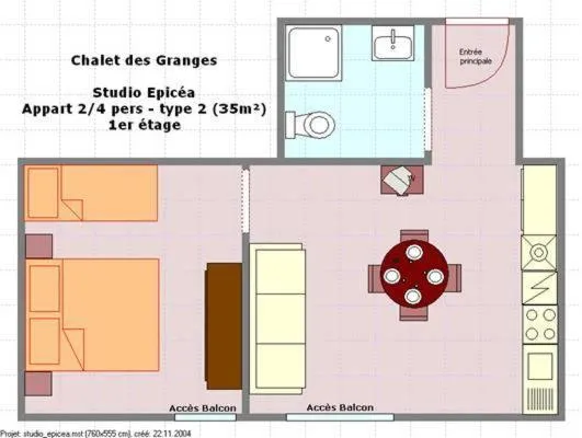 Floor plan in Résidence Chalet des Granges