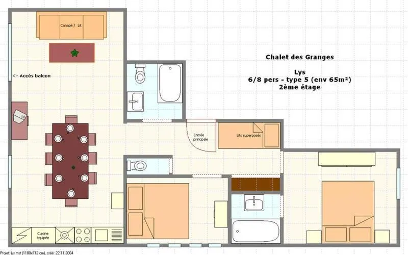 Floor plan in Résidence Chalet des Granges