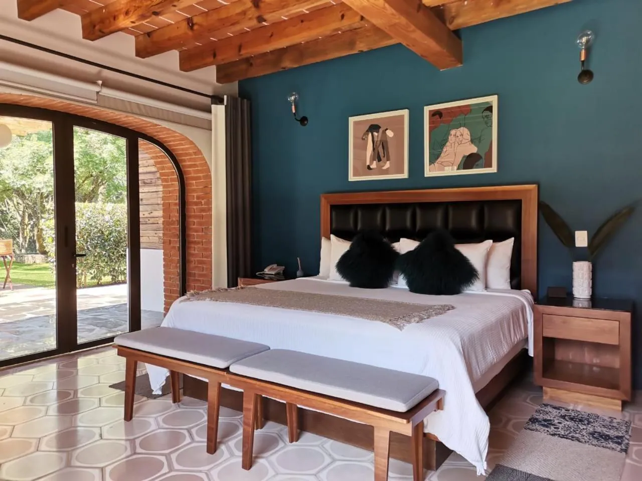 Bedroom, Bed in Hotel Boutique Unico Avandaro