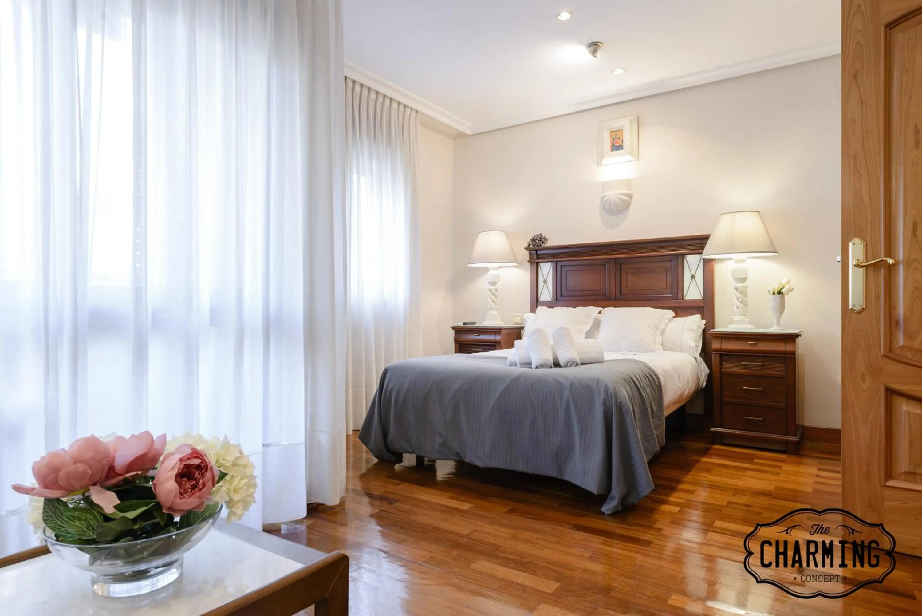 Bedroom, Bed in Argüelles - Apartamento acogedor para 4, AC