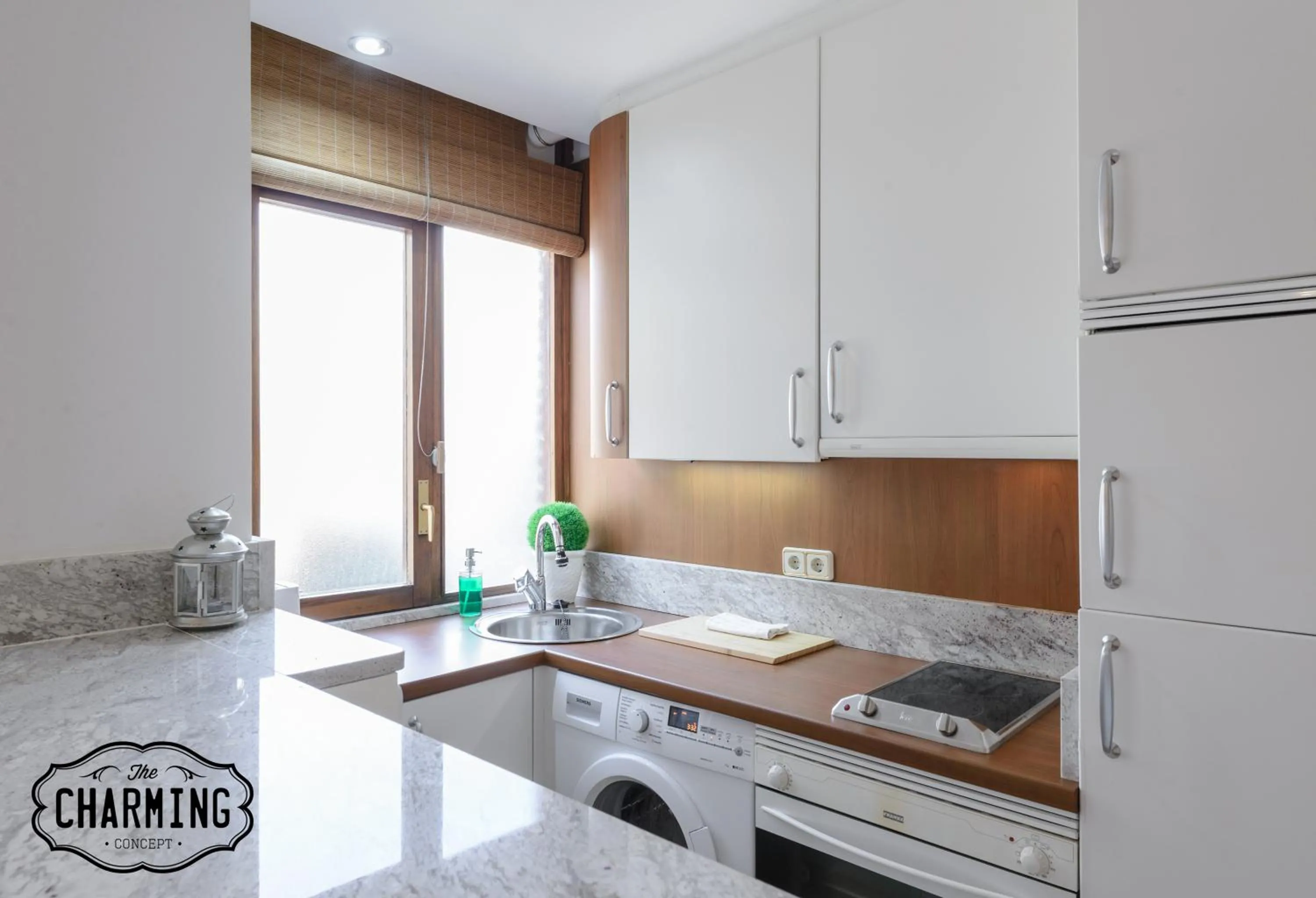 Kitchen or kitchenette in Argüelles - Apartamento acogedor para 4, AC