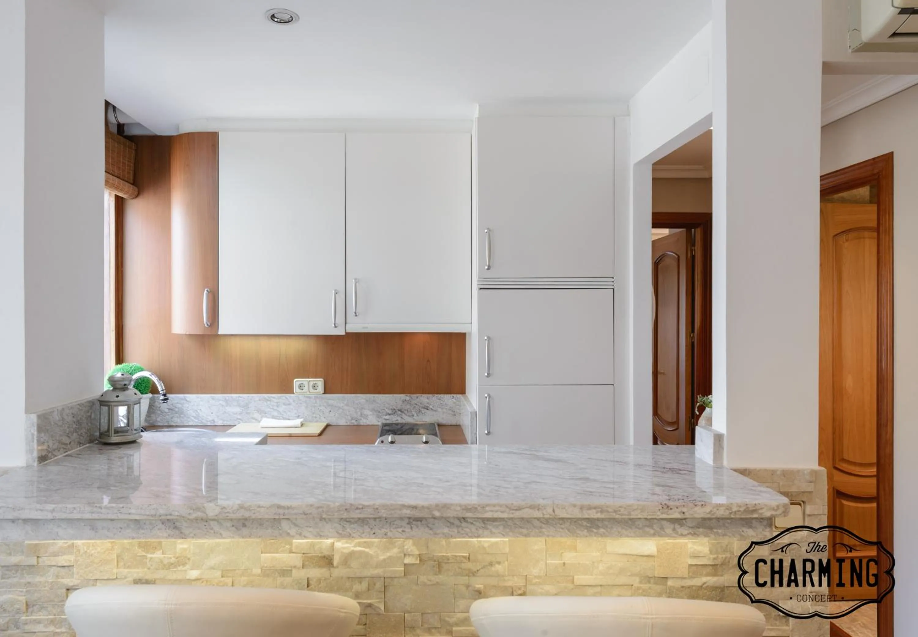 Kitchen or kitchenette in Argüelles - Apartamento acogedor para 4, AC