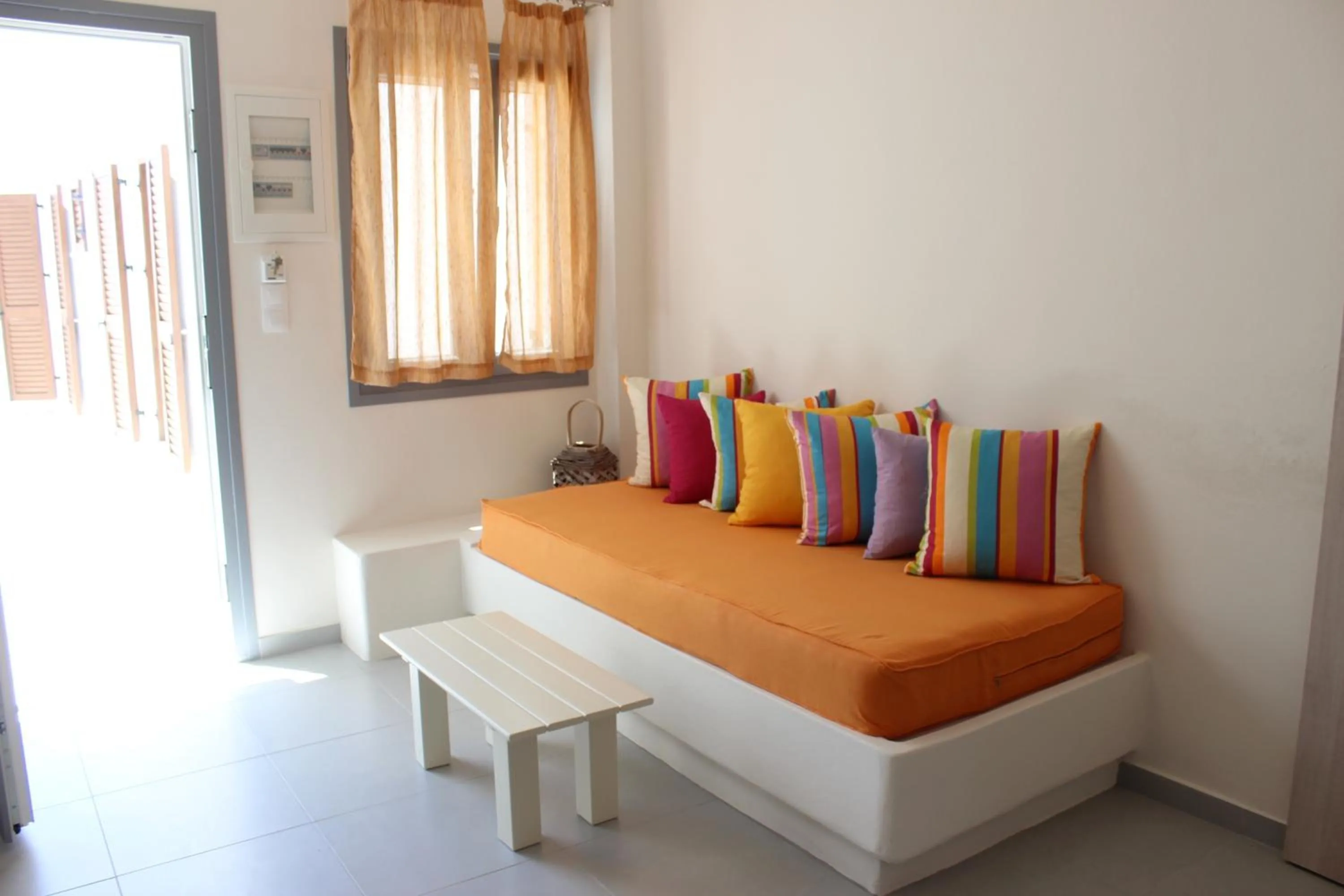 Living room, Bed in Drimoni Boutique