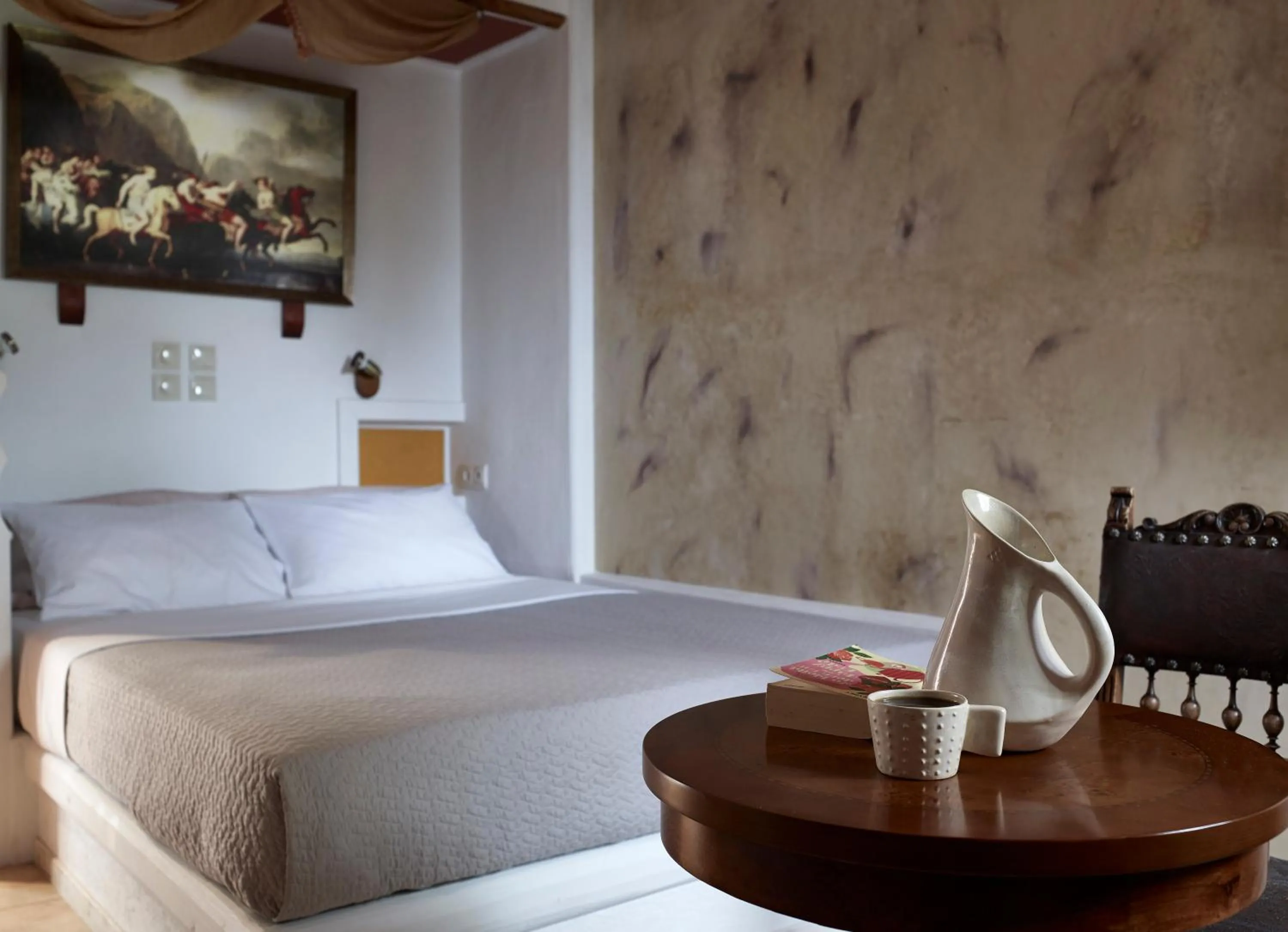Bed in Polikandia Hotel