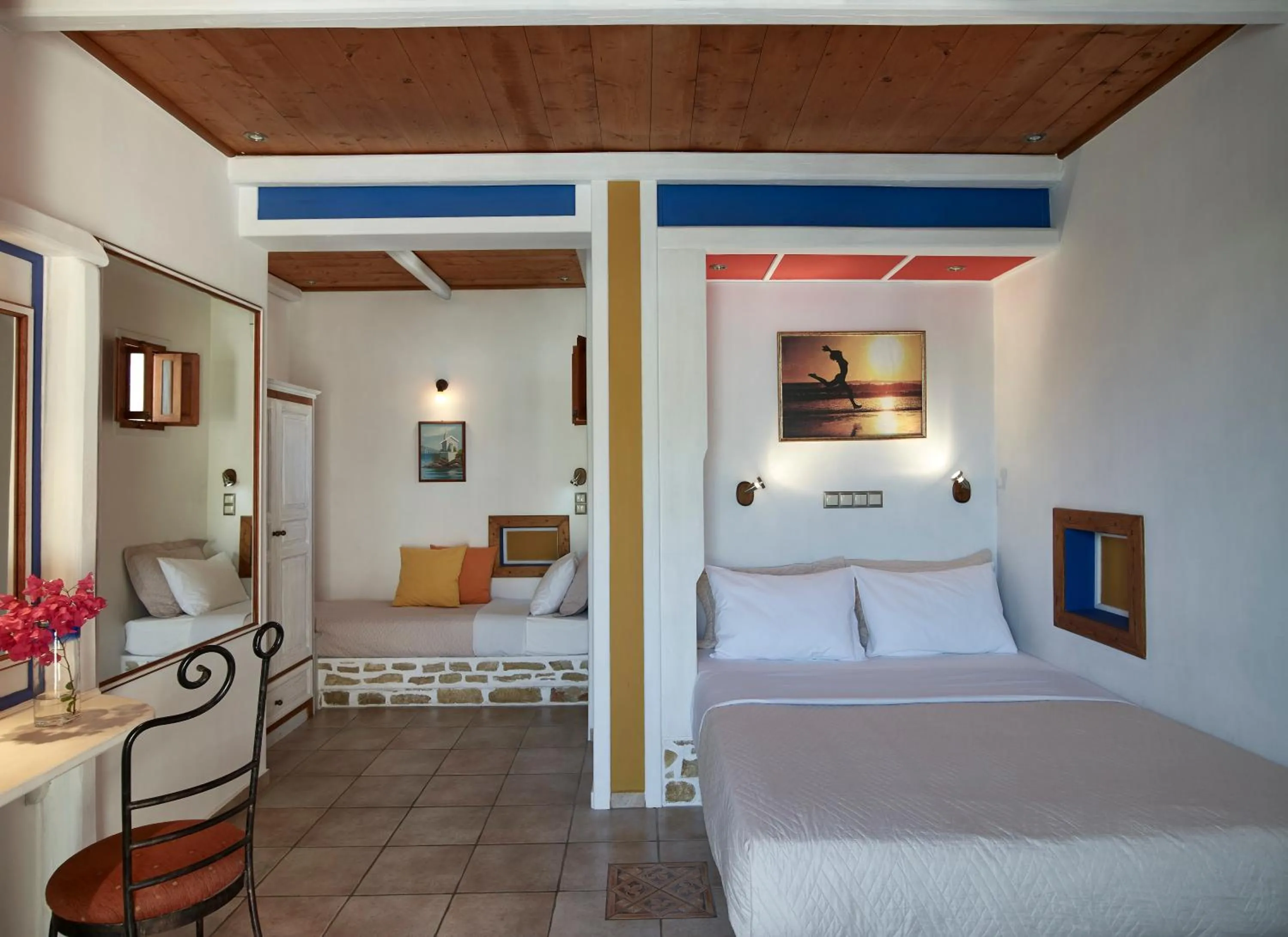 Bed in Polikandia Hotel