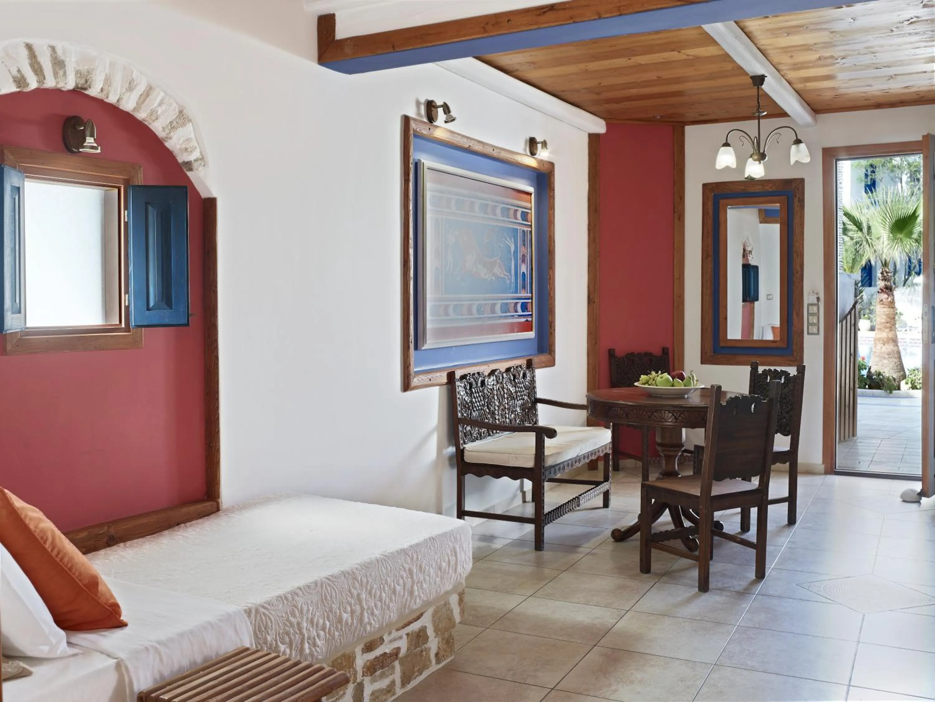 Living room in Polikandia Hotel