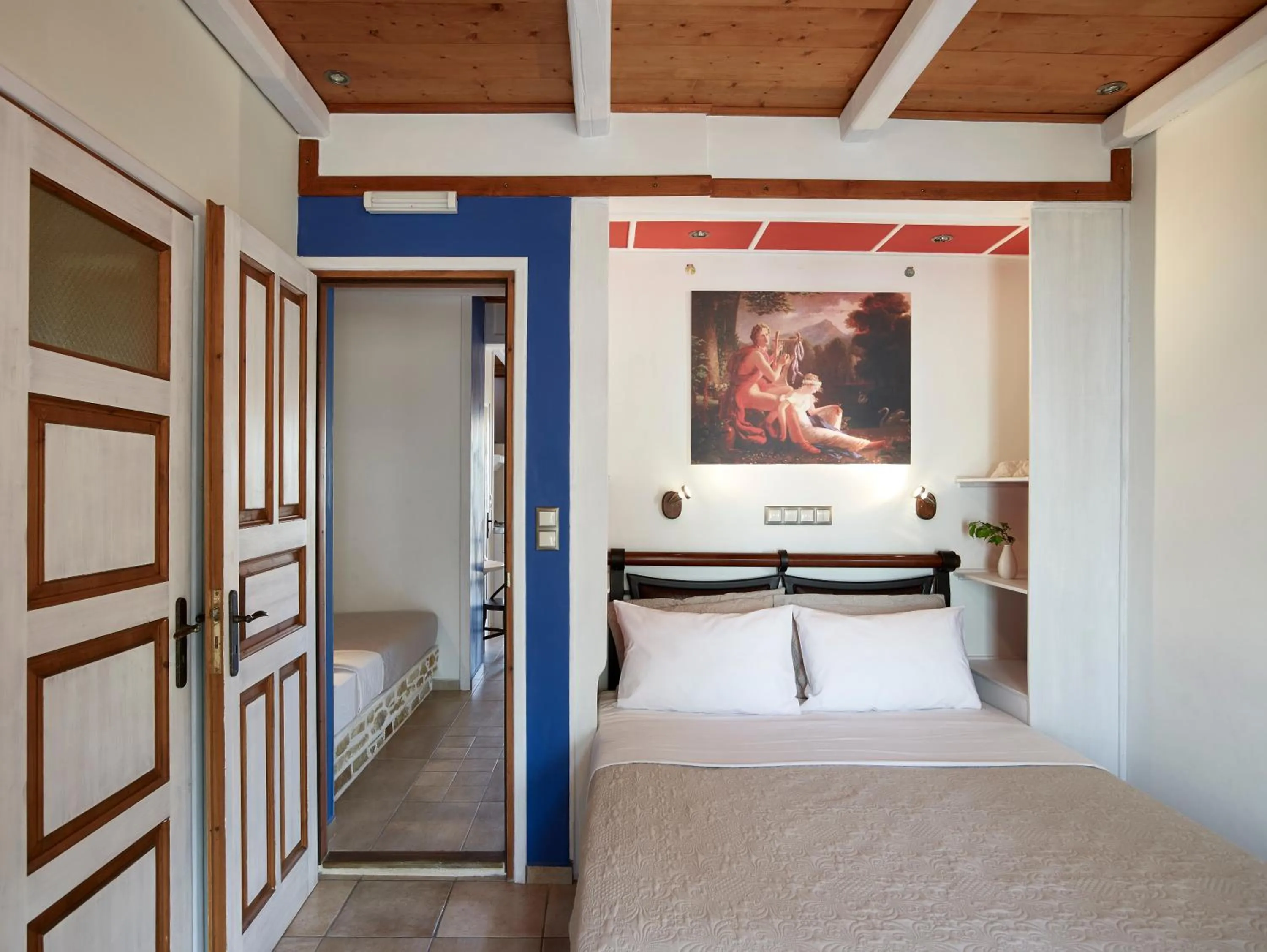 Bed in Polikandia Hotel