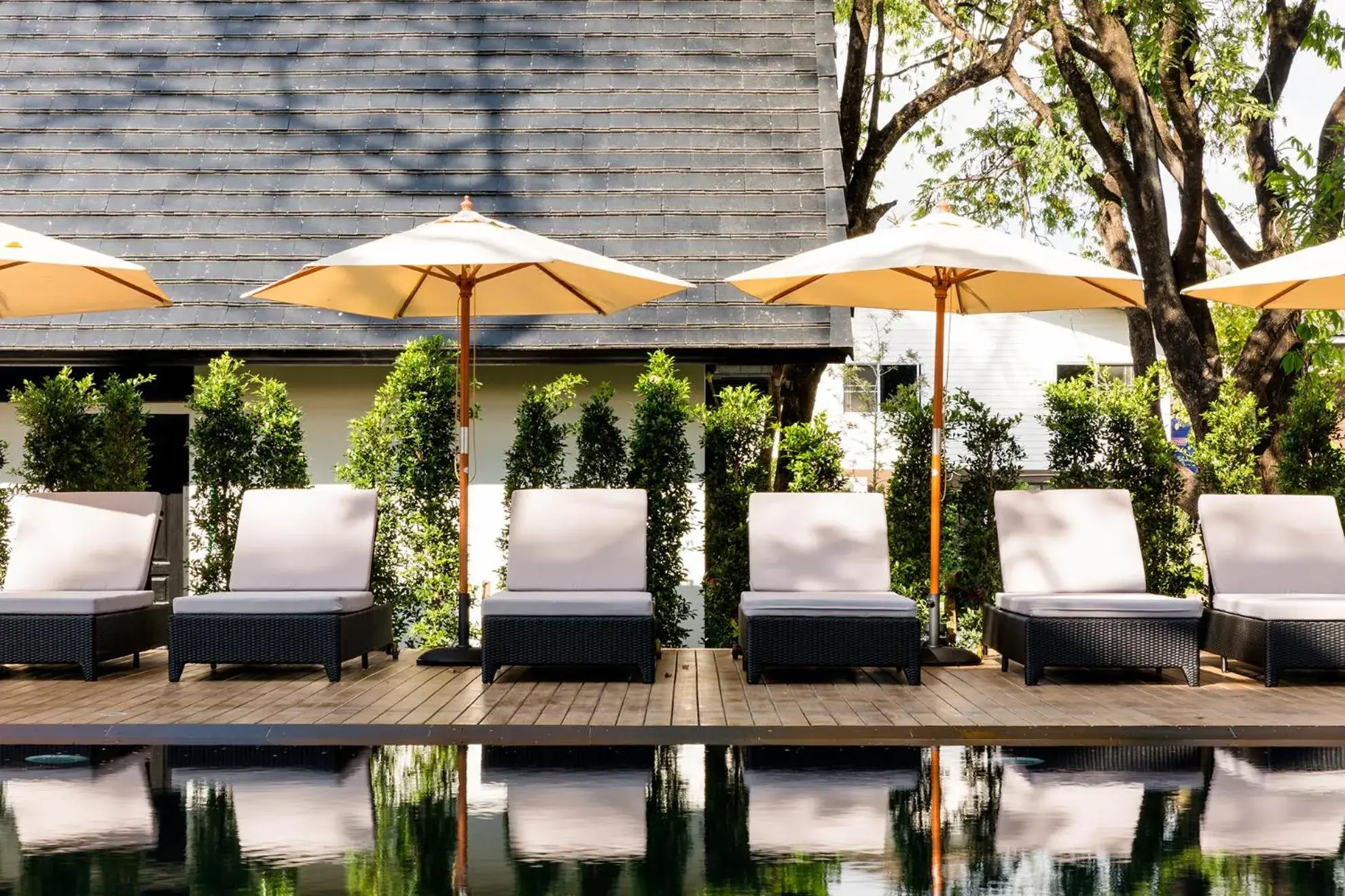 Pool view in MORA Boutique Hotel Pool view in MORA Boutique Hotel