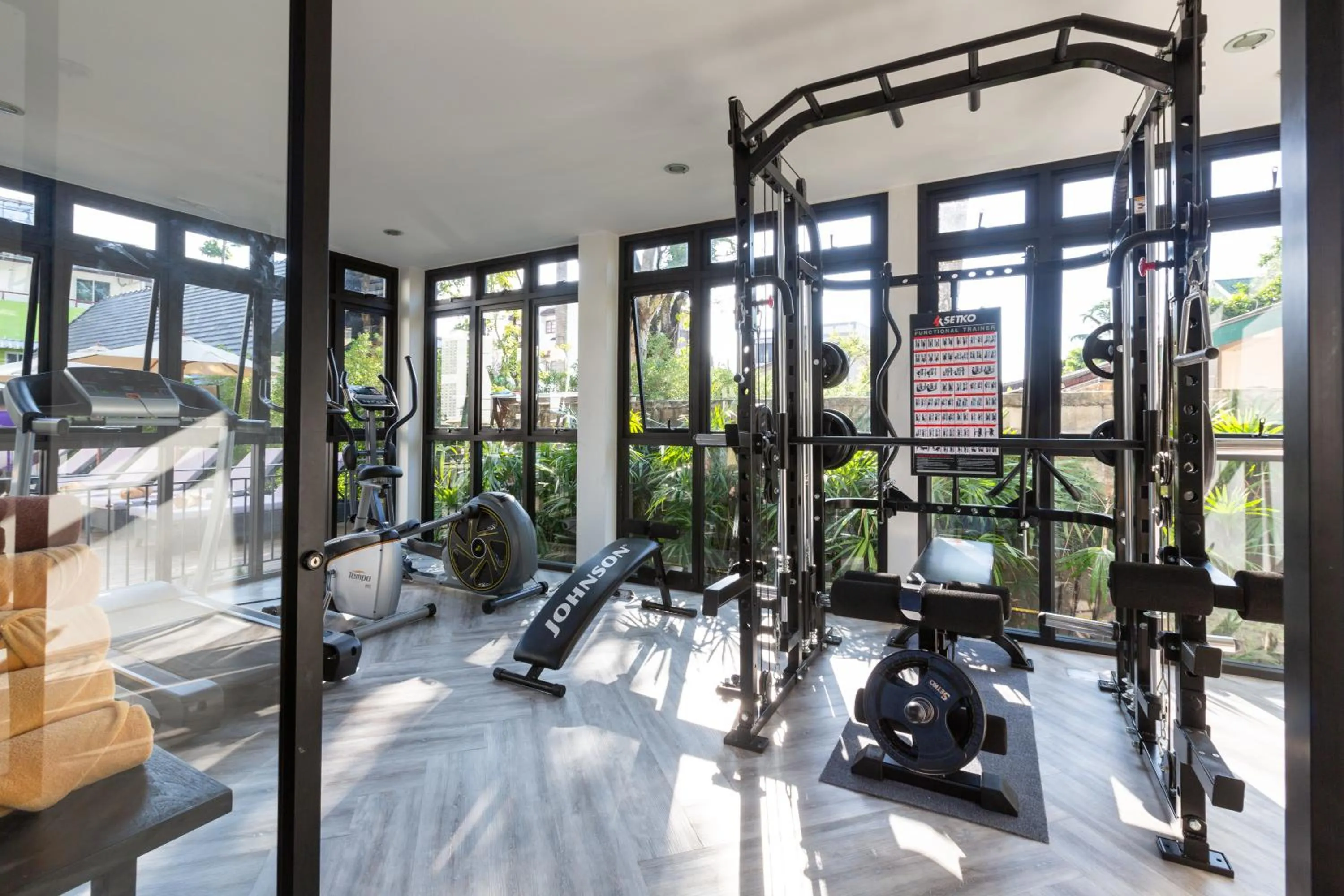 Fitness centre/facilities in MORA Boutique Hotel